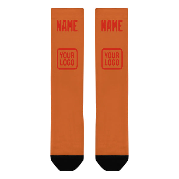 Maßgeschneidertes Orange Orangerot Kniestrümpfe