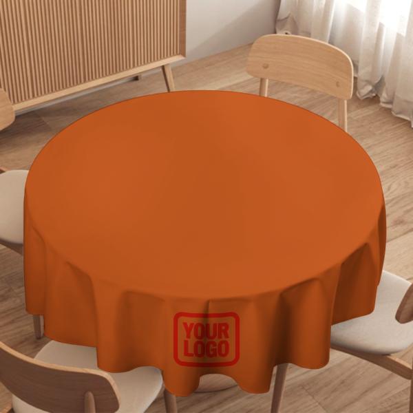 Maßgeschneidertes Orange Orangerot Runde Tischdecke