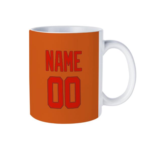 Maßgeschneidertes Orange Orangerot Becher