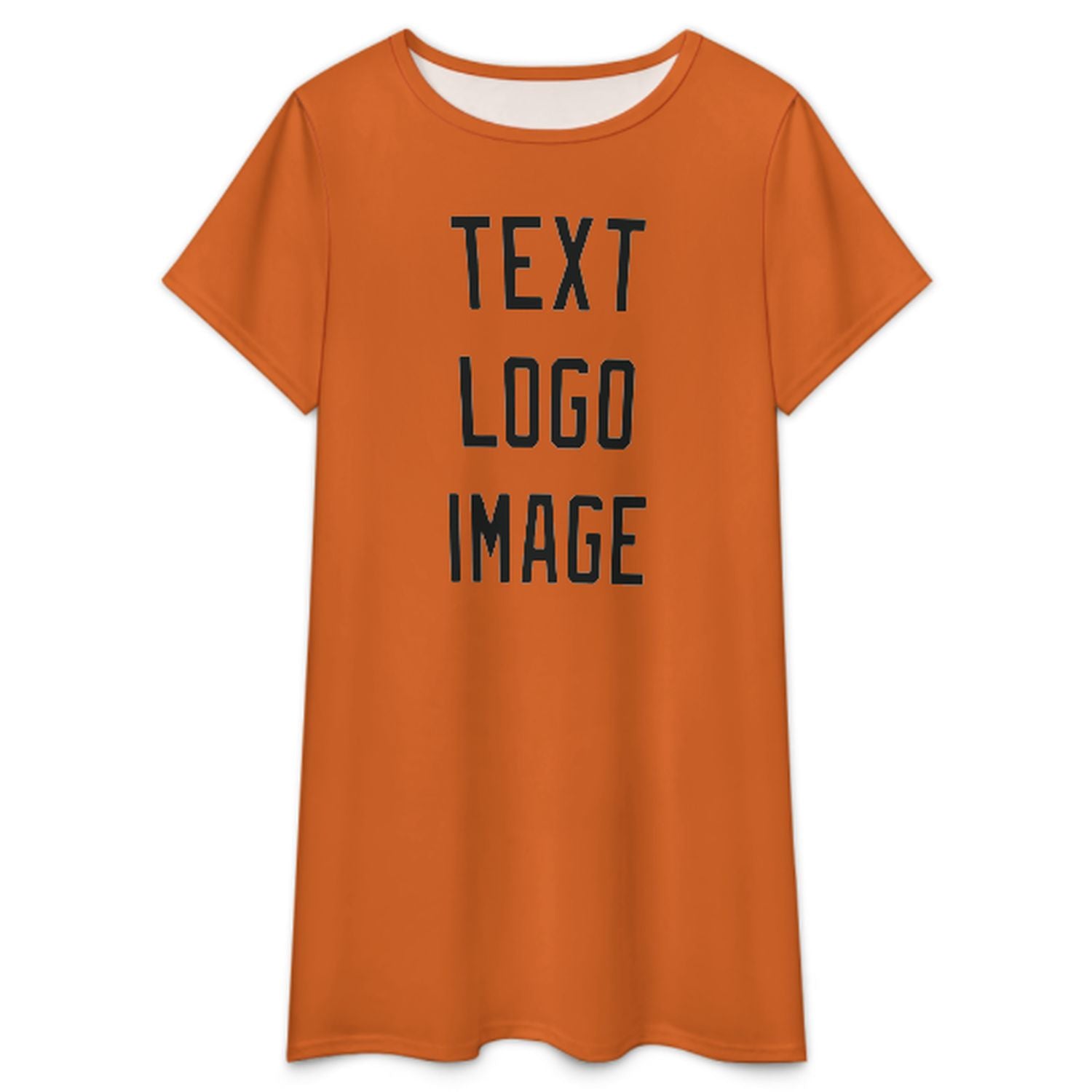 Maßgeschneidertes Orange Schwarz Nachthemd
