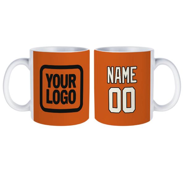 Maßgeschneidertes Orange Beige Becher