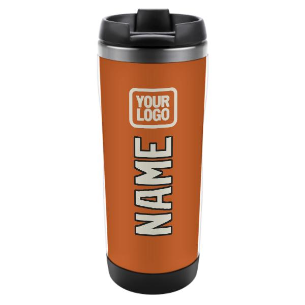Maßgeschneidertes Orange Beige Edelstahlbecher