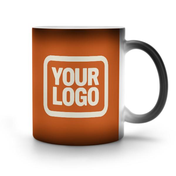 Maßgeschneidertes Orange Beige Magischer Becher
