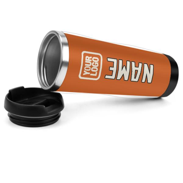 Maßgeschneidertes Orange Beige Edelstahlbecher