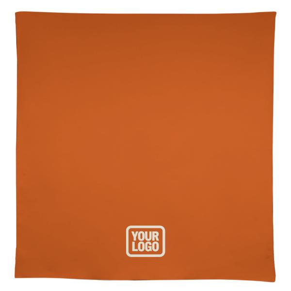 Maßgeschneidertes Orange Schwarz Quadratische Tischdecke