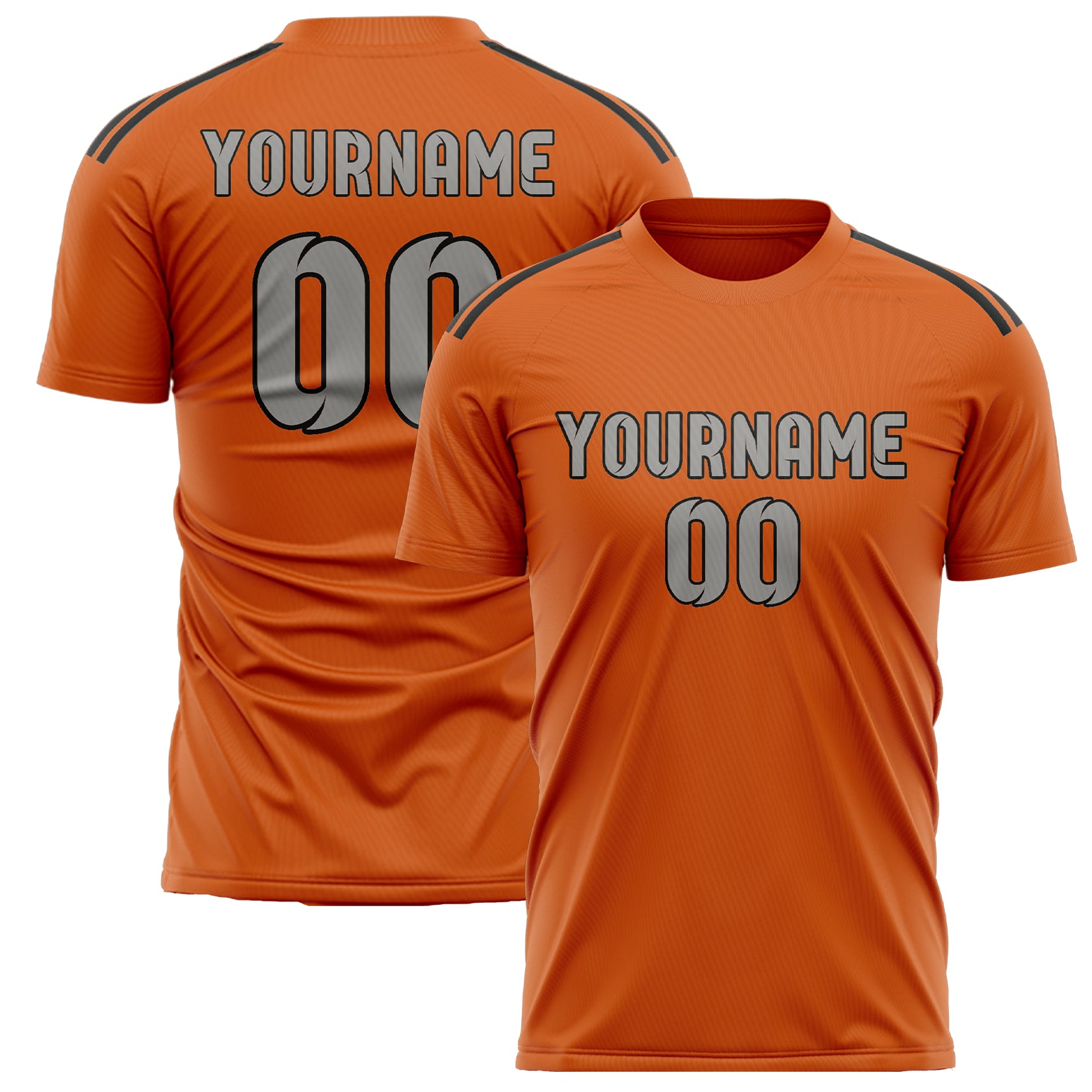 Benutzerdefiniertes Professionelles Orange Grau Fußballtrikot
