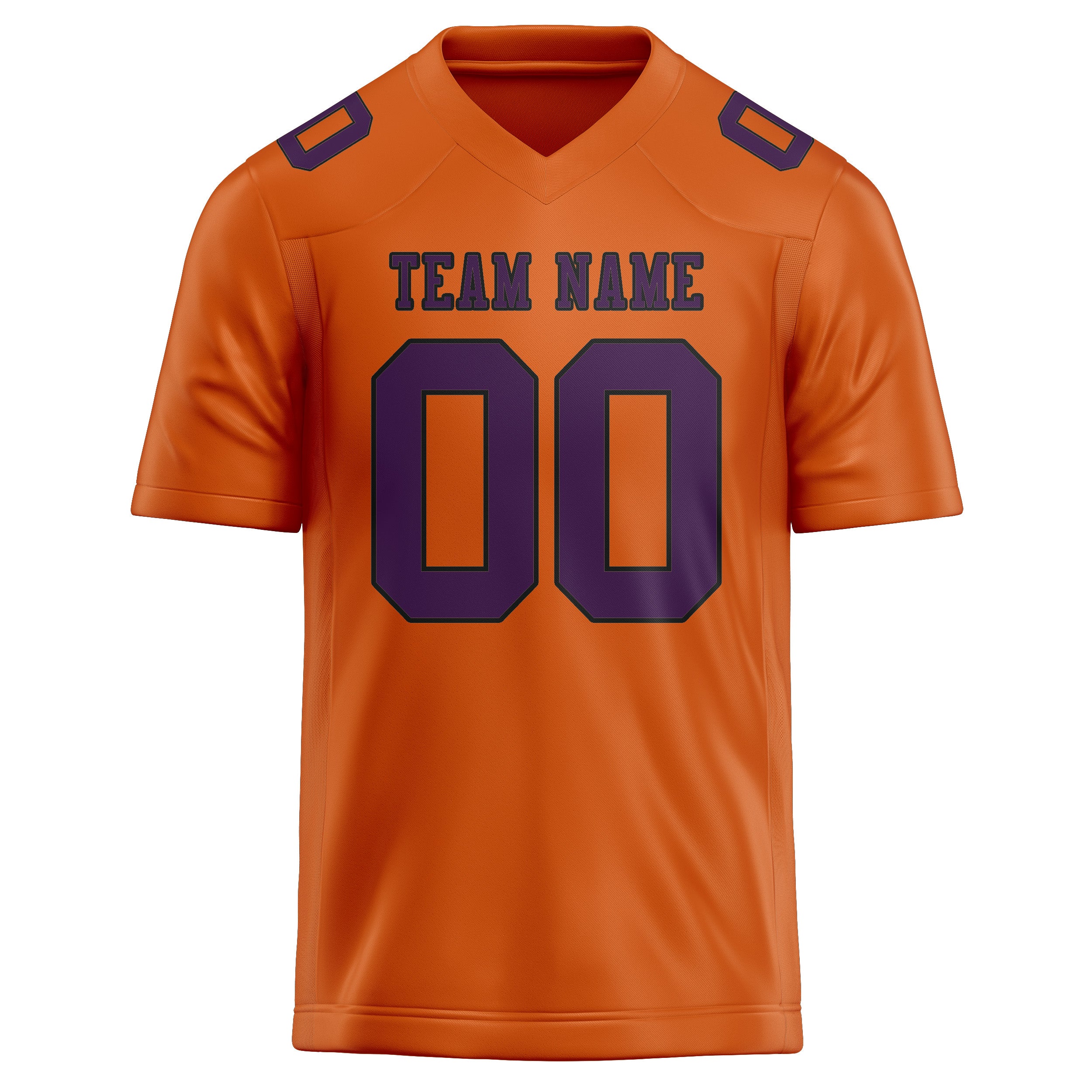 Maßgeschneidertes Professionelles Orange Lila Rugbytrikot