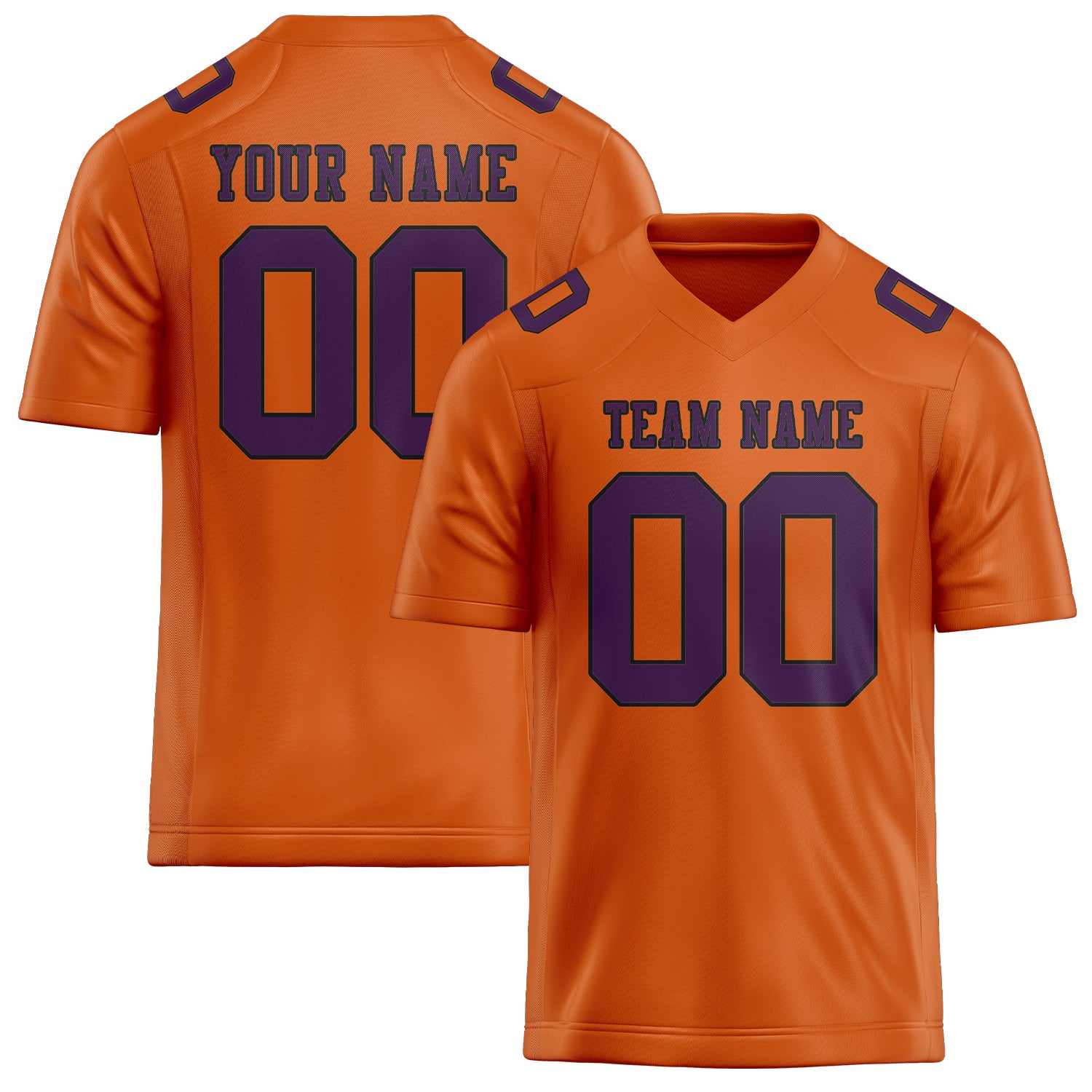 Maßgeschneidertes Professionelles Orange Lila Rugbytrikot