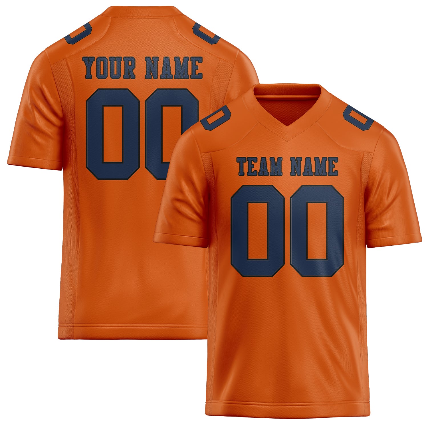 Maßgeschneidertes Professionelles Orange Marineblau Rugbytrikot