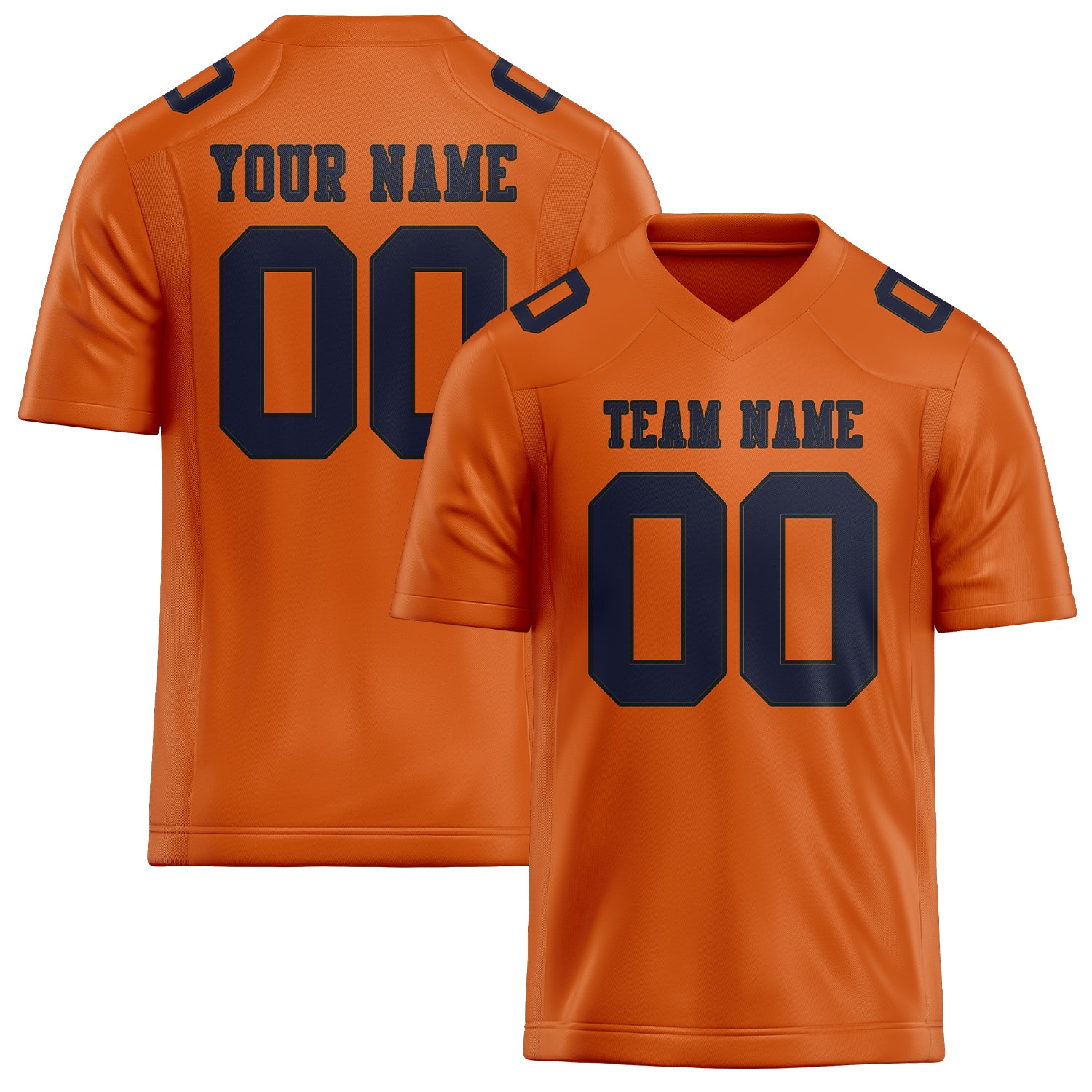 Maßgeschneidertes Professionelles Orange Stahlblau Rugbytrikot