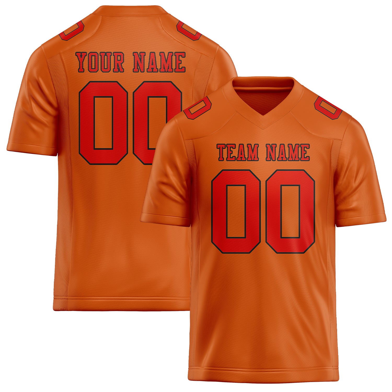 Maßgeschneidertes Professionelles Orange Orangerot Rugbytrikot