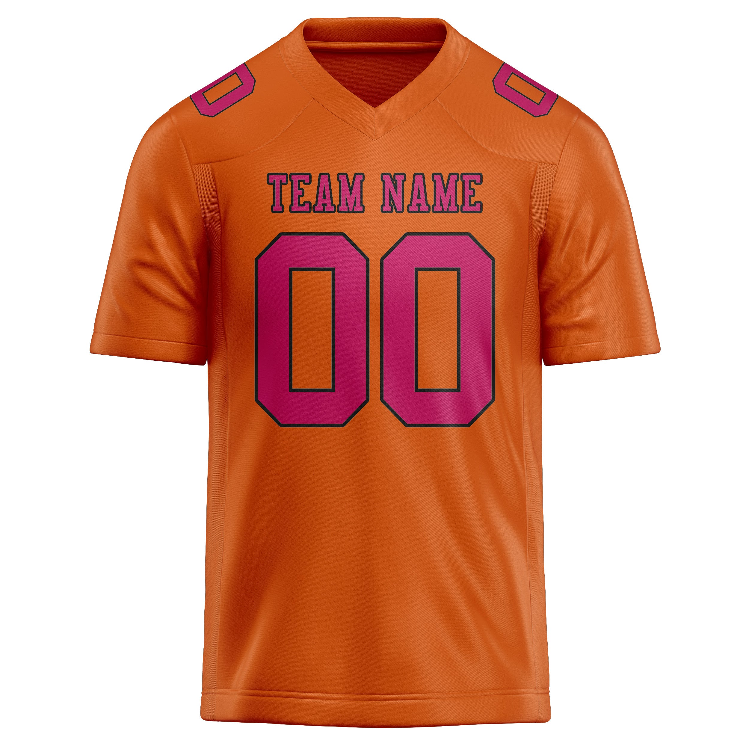 Maßgeschneidertes Professionelles Orange Rosarot Rugbytrikot