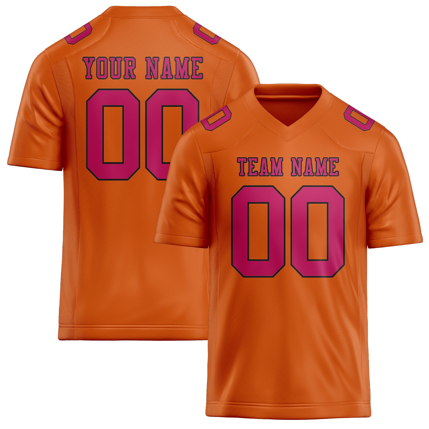 Maßgeschneidertes Professionelles Orange Rosarot Rugbytrikot