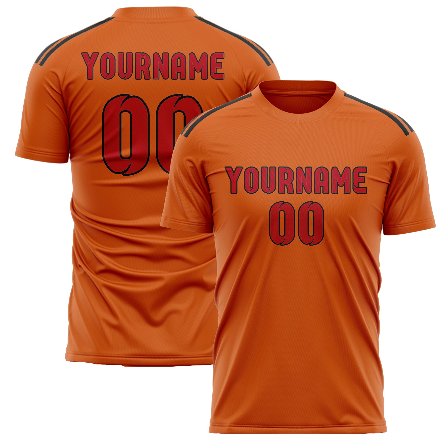 Benutzerdefiniertes Professionelles Orange Rot Fußballtrikot