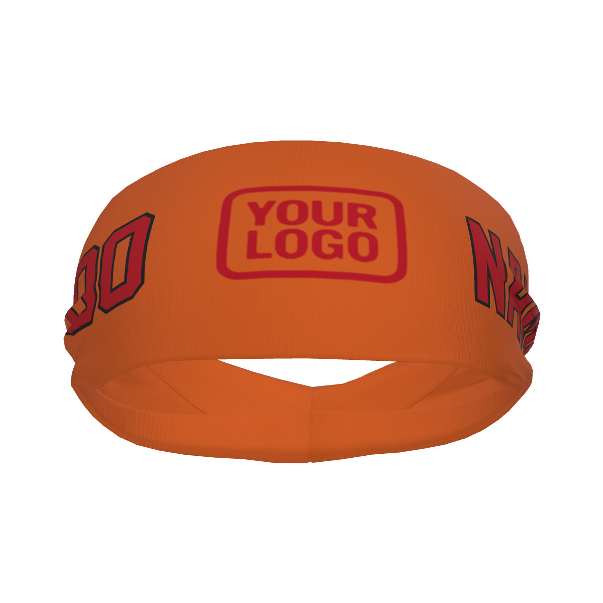 Fascia sportiva arancione rossa personalizzata