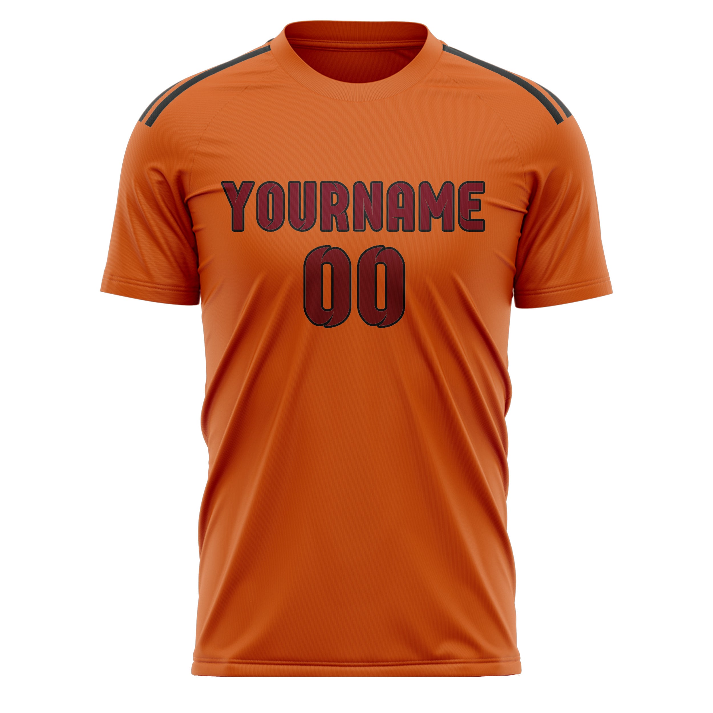 Benutzerdefiniertes Professionelles Orange Karmesinrot Fußballtrikot