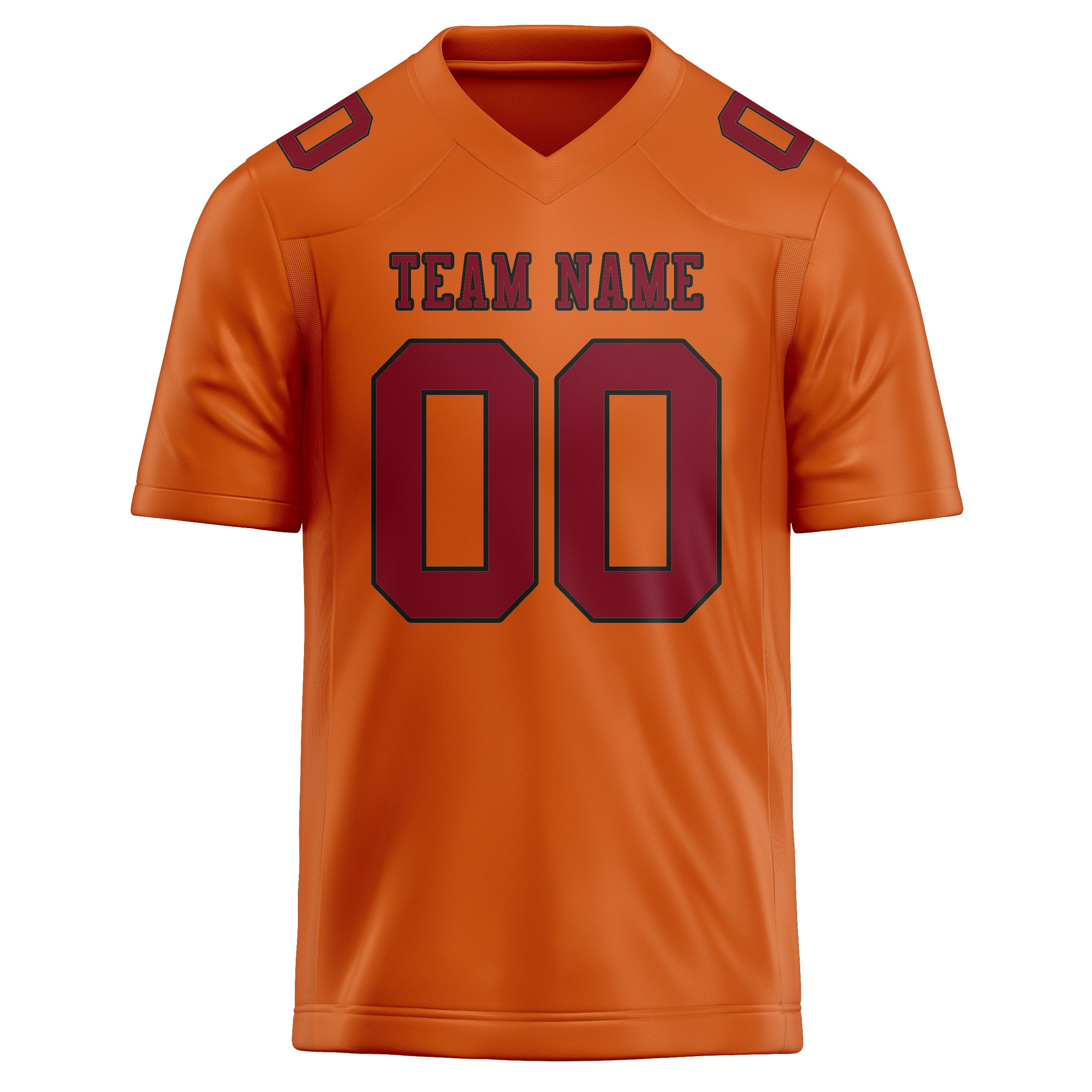 Maglia da rugby arancione cremisi personalizzata