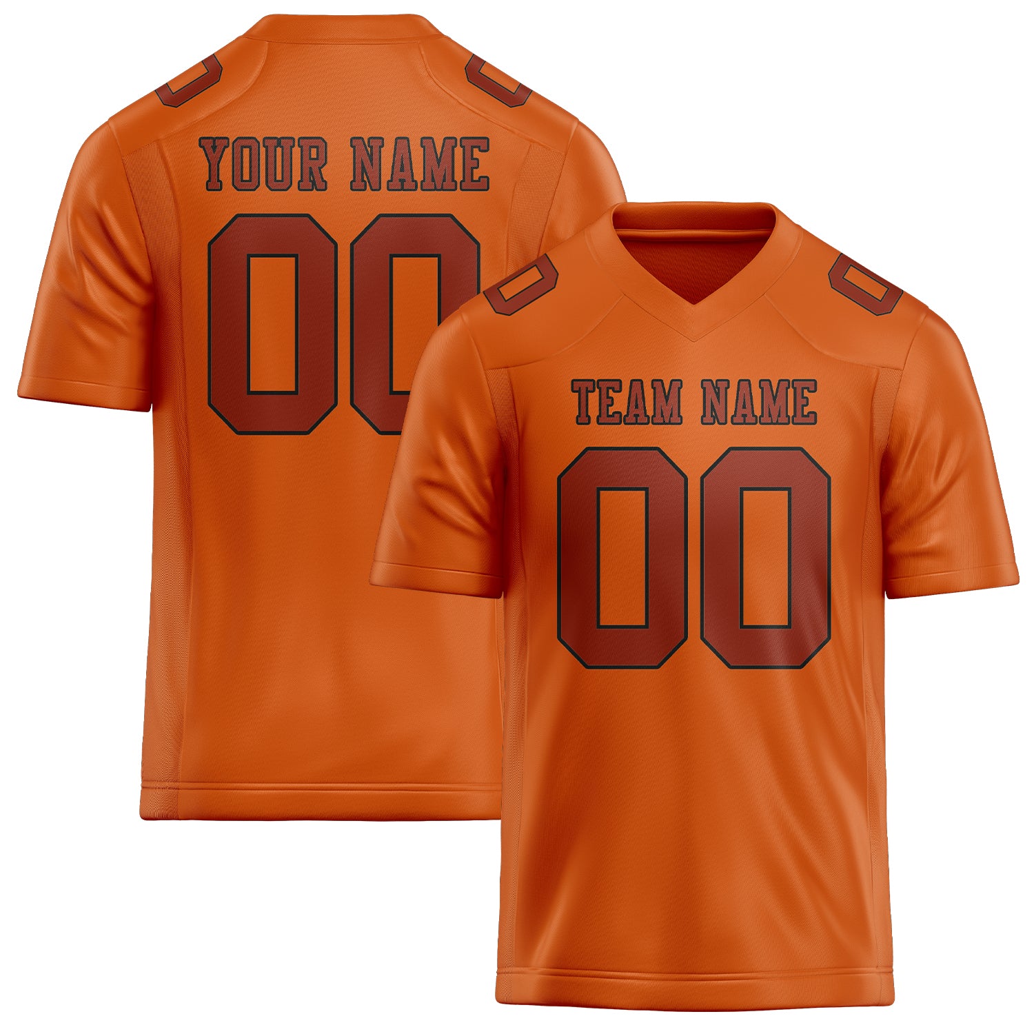 Maglia da rugby arancione corallo rossa personalizzata
