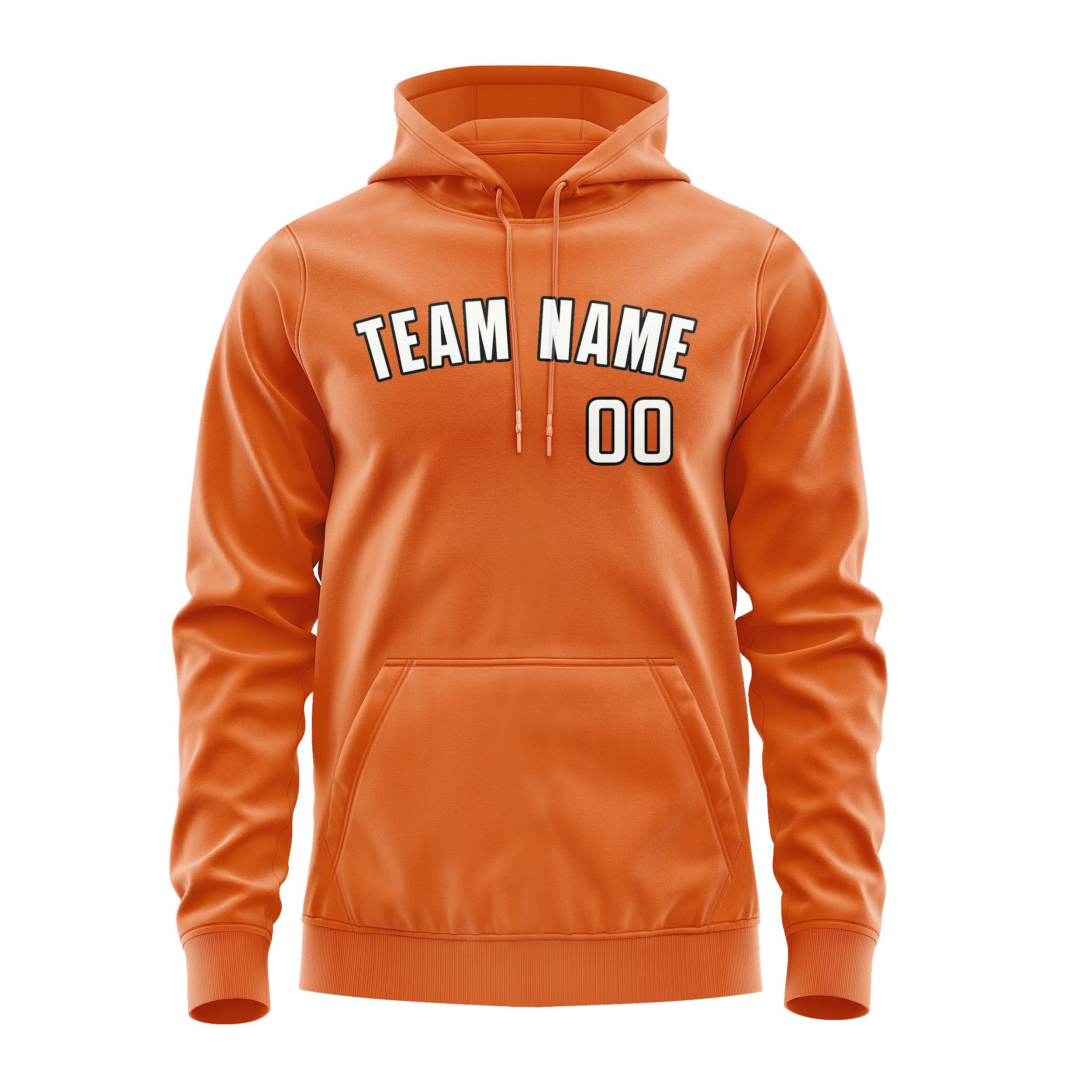Maßgeschneidertes Orange Weiß Hoodie