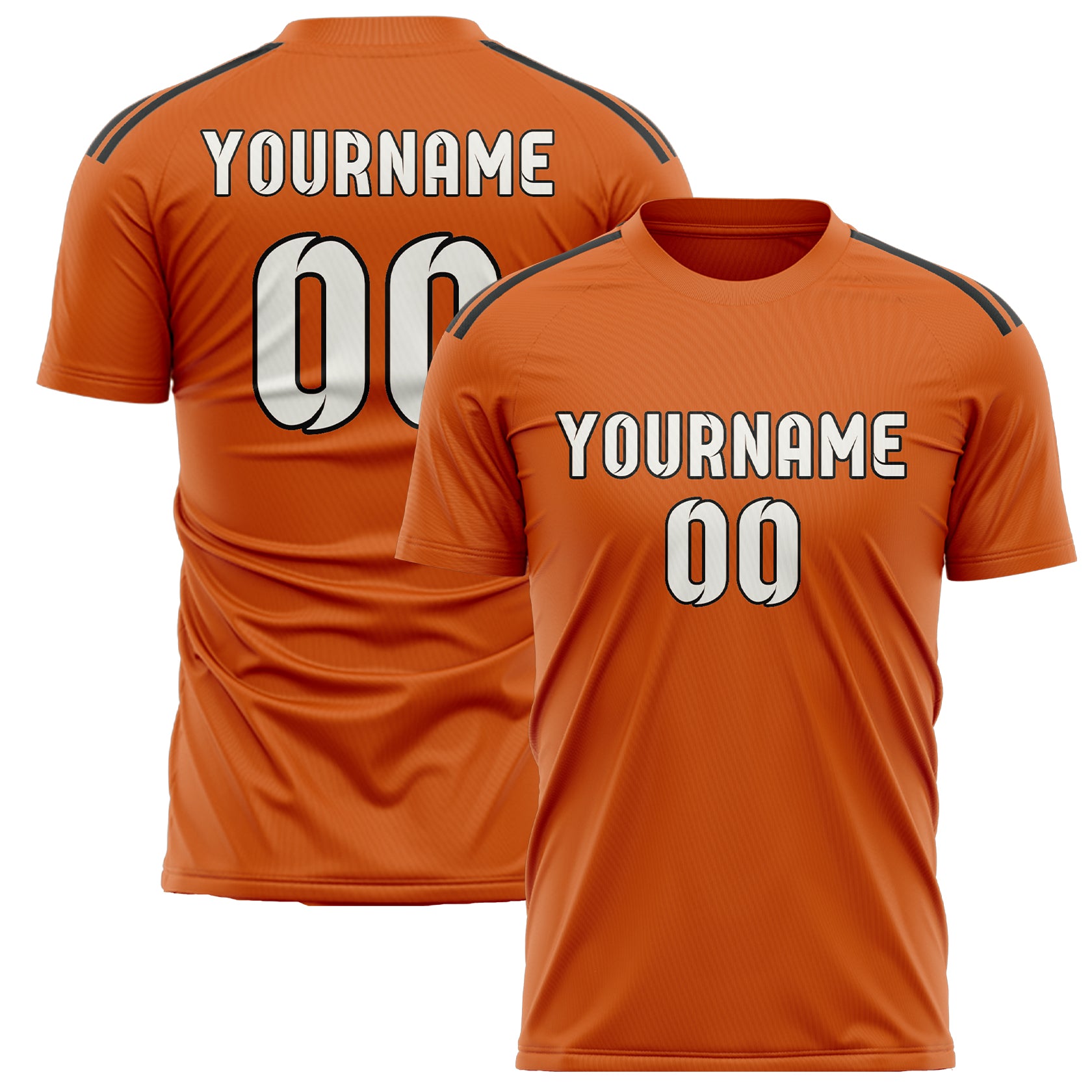 Benutzerdefiniertes Professionelles Orange Weiß Fußballtrikot