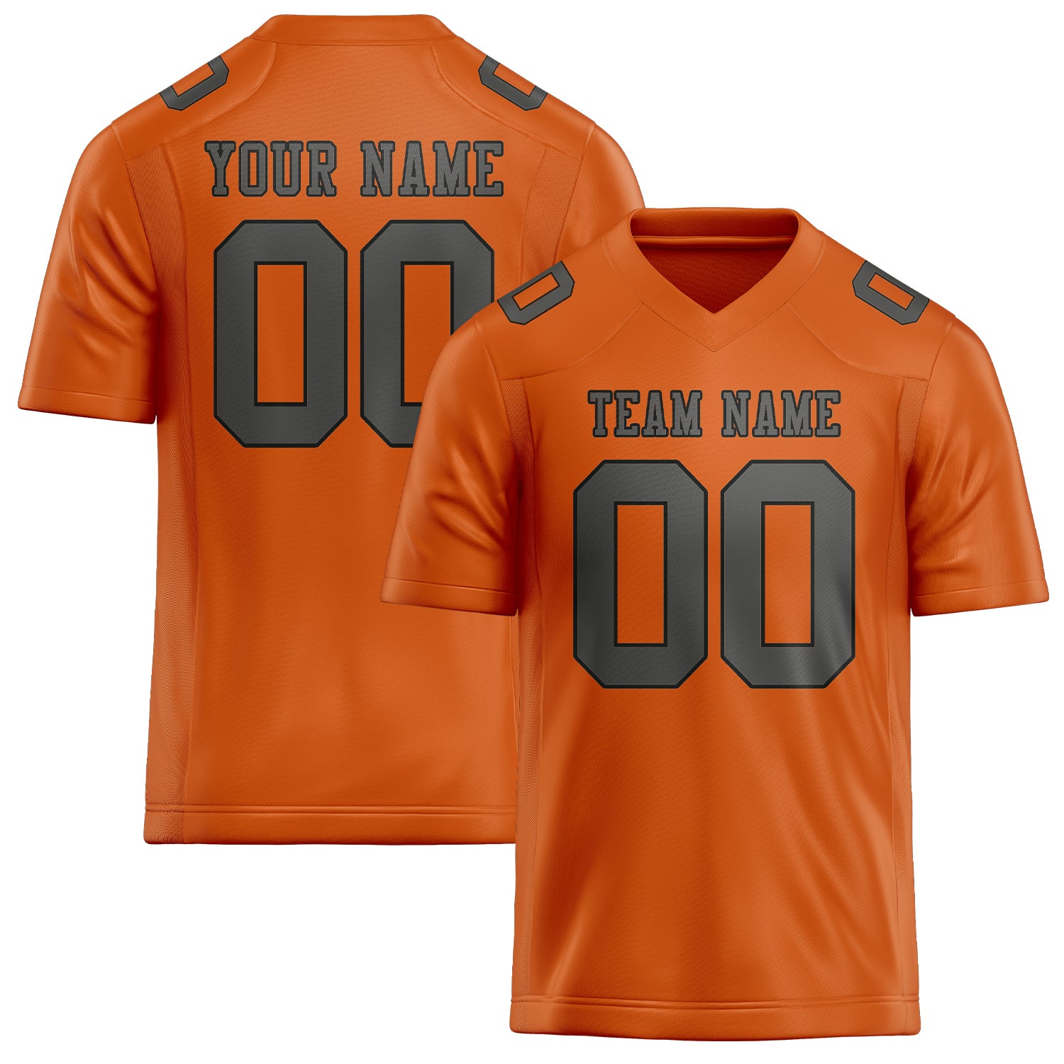 Maglia da rugby professionale personalizzata arancione grigio scuro