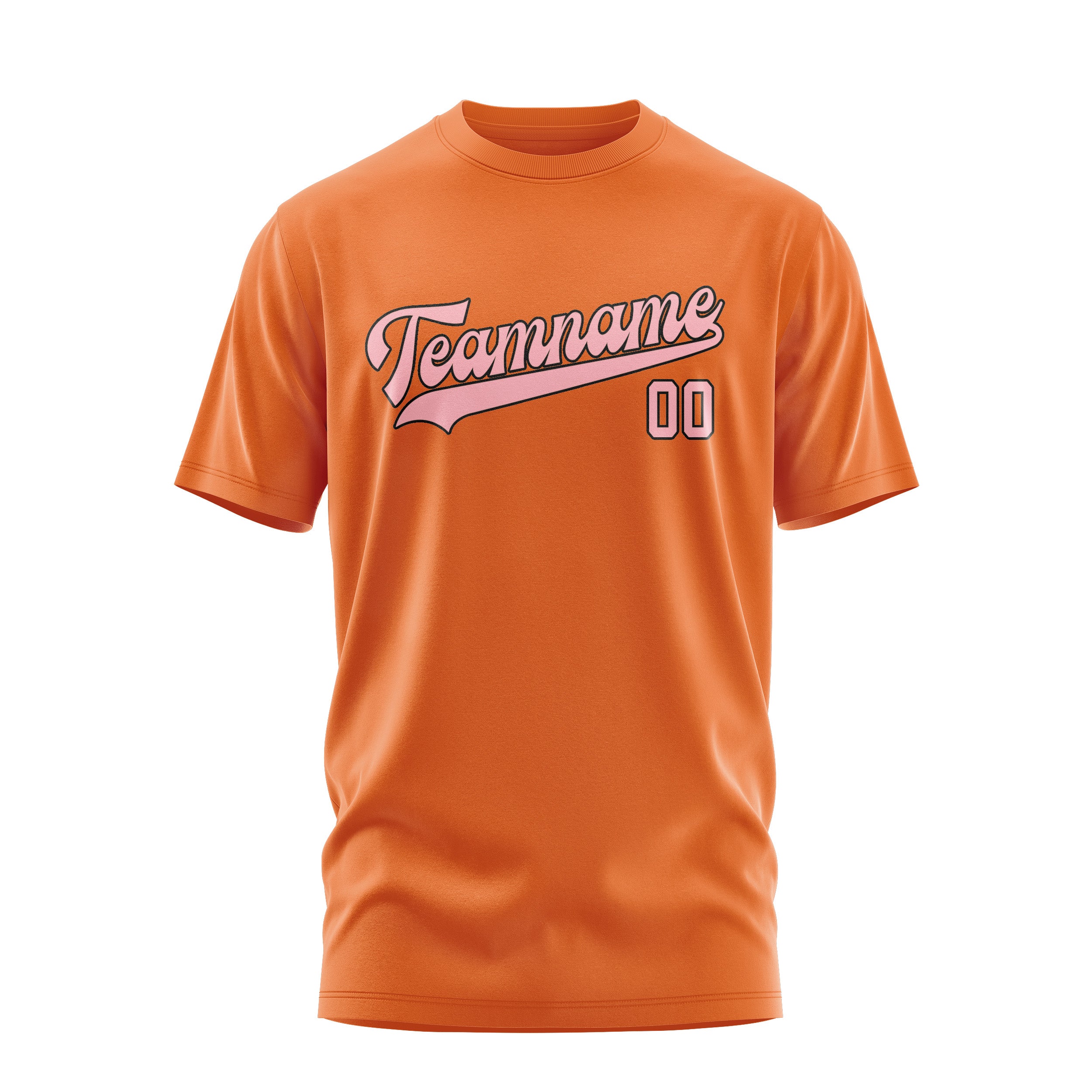 Maßgeschneidertes Orange Rosa T-Shirt