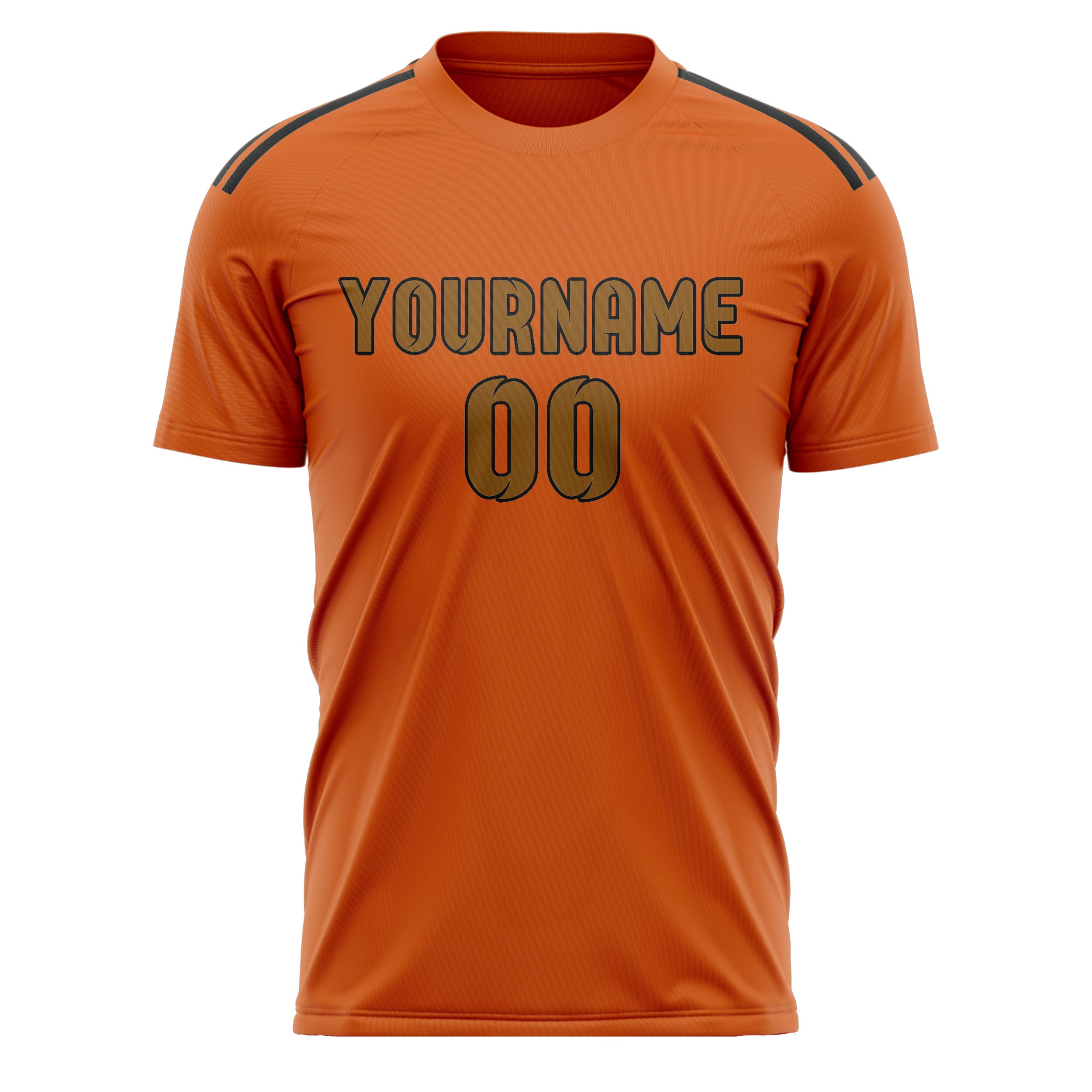 Benutzerdefiniertes Professionelles Orange Khaki Fußballtrikot