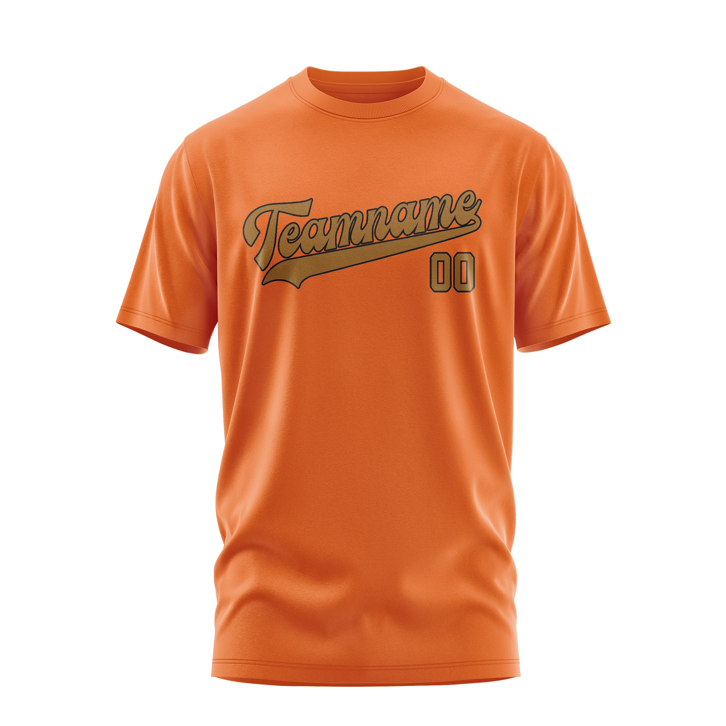 Maßgeschneidertes Orange Khaki T-Shirt