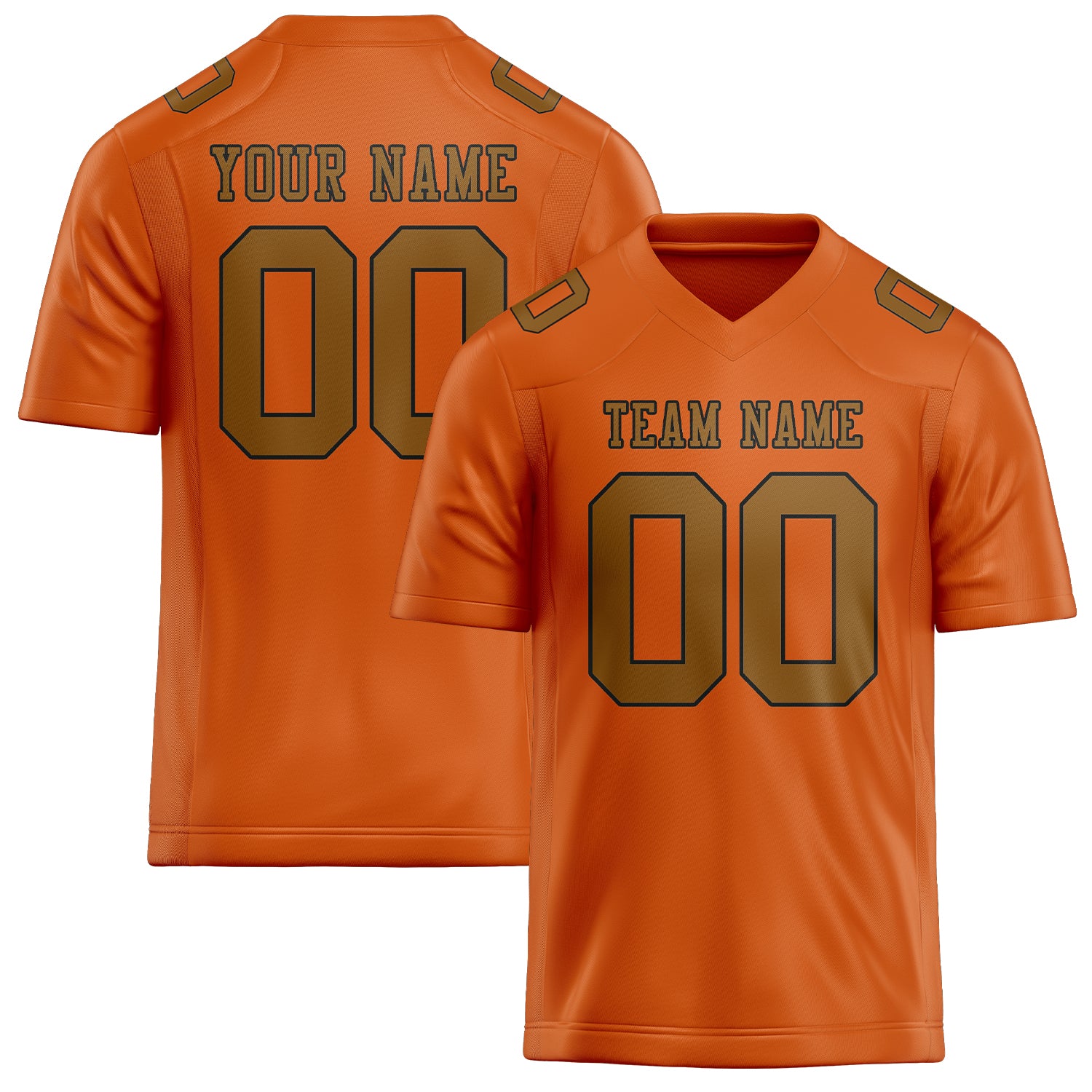 Maglia da rugby arancione cachi professionale personalizzata