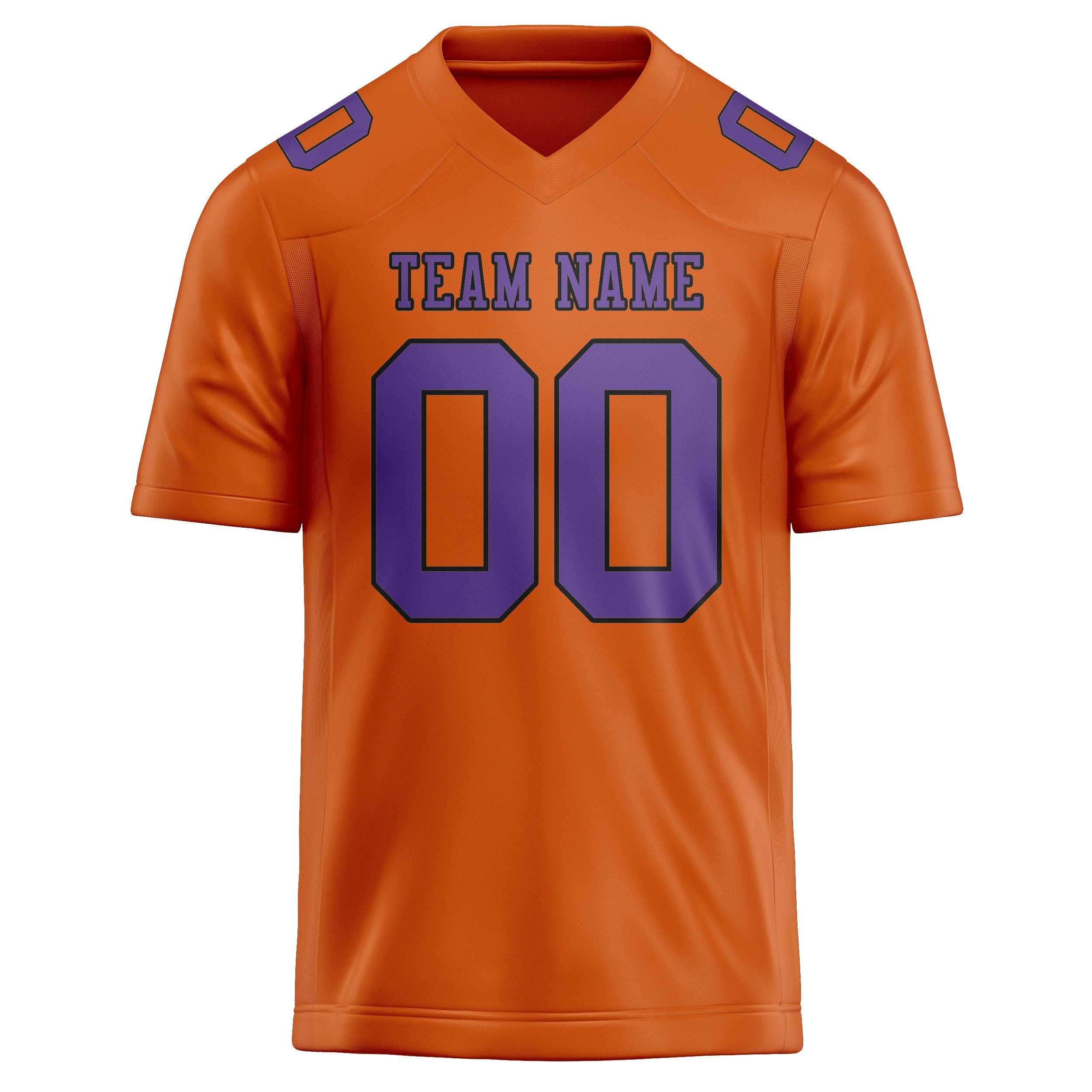 Maglia da rugby professionale personalizzata arancione lavanda