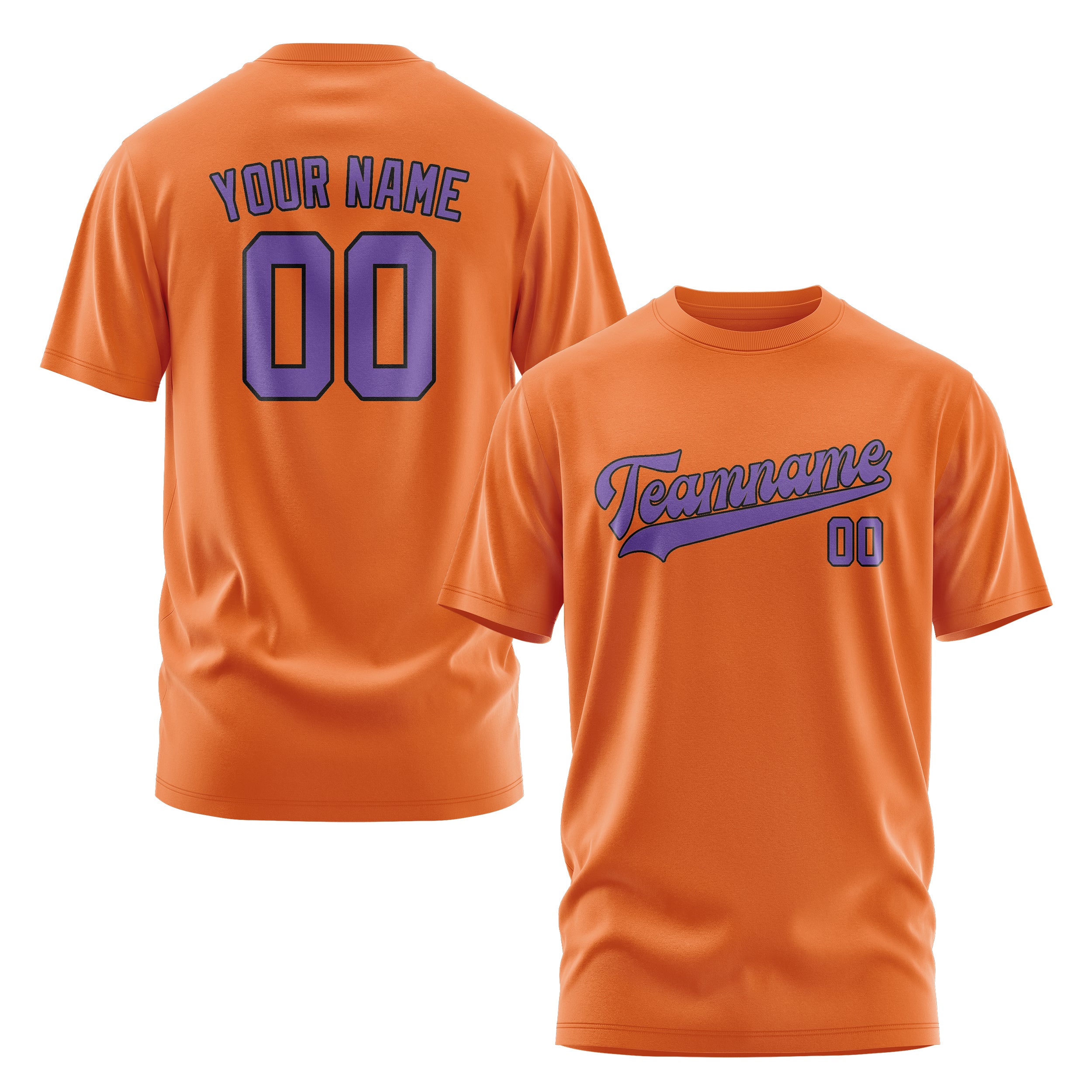 Maßgeschneidertes Orange Lavendel T-Shirt