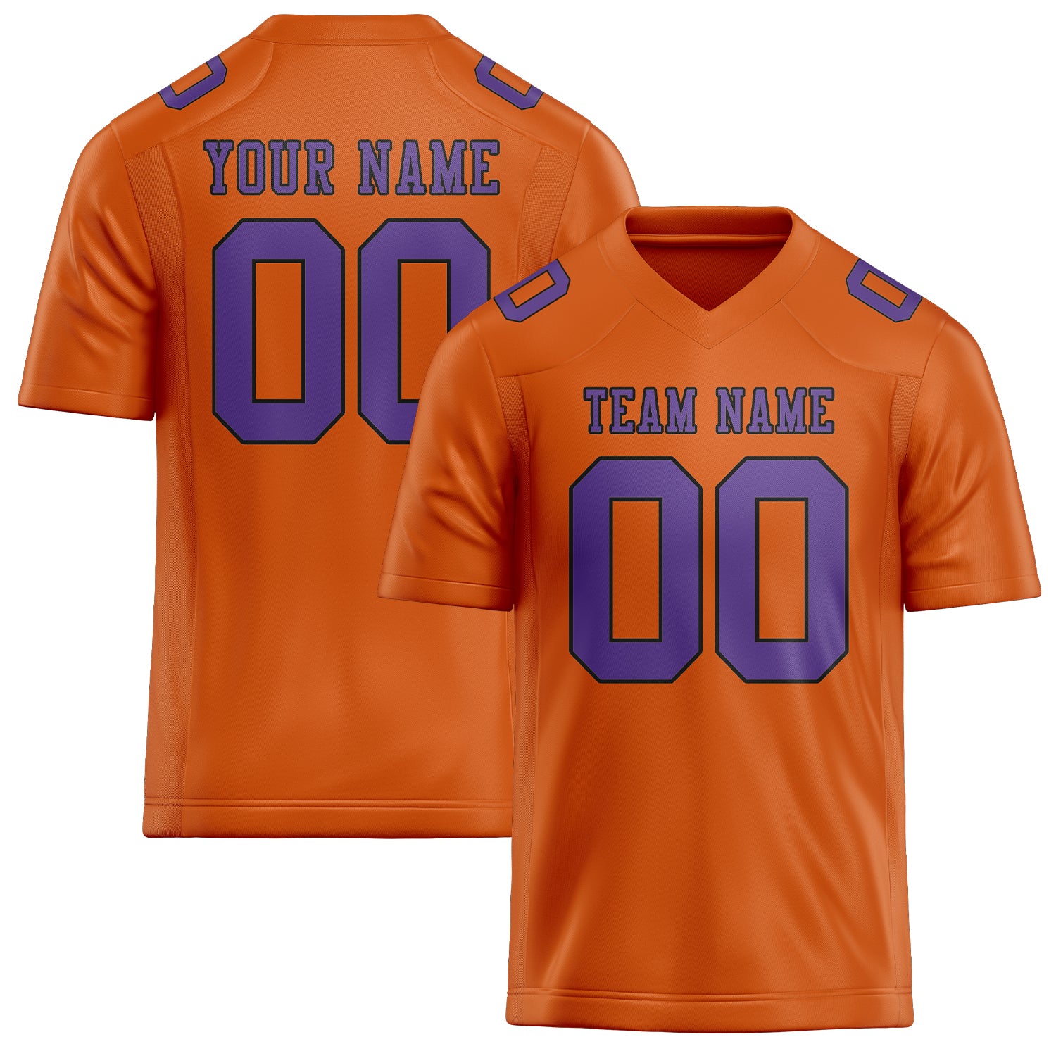 Maglia da rugby professionale personalizzata arancione lavanda