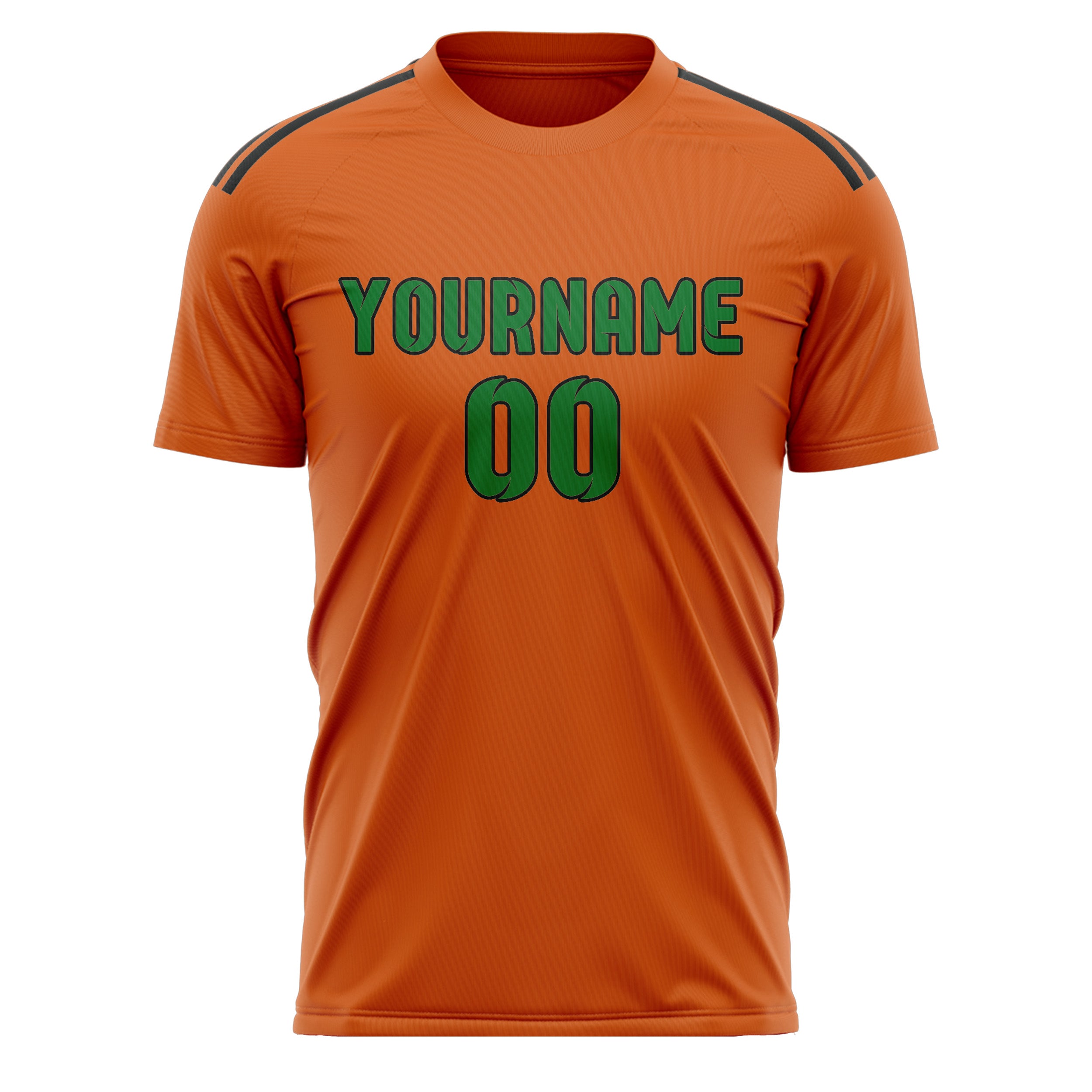 Benutzerdefiniertes Professionelles Orange Smaragdgrün Fußballtrikot