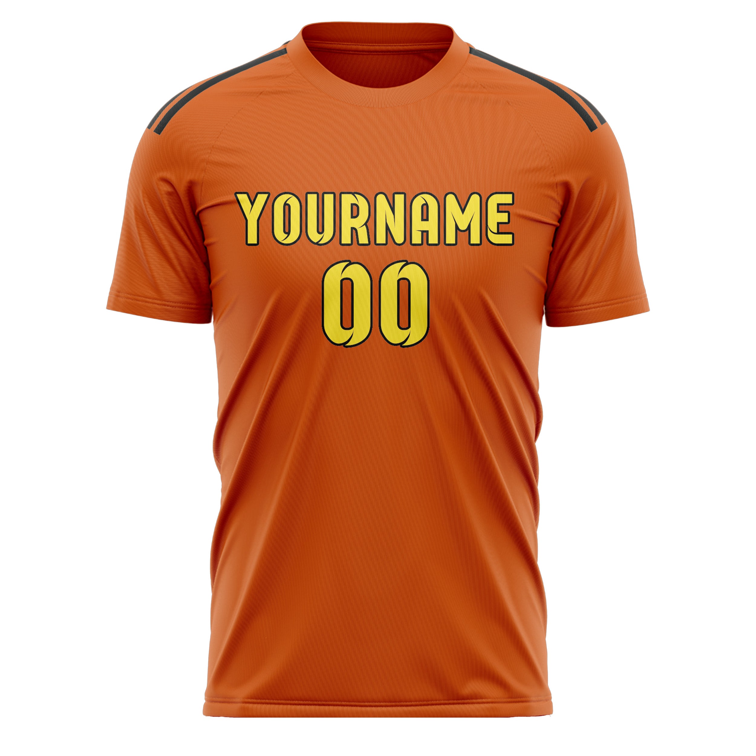 Benutzerdefiniertes Professionelles Orange Blassgelb Fußballtrikot