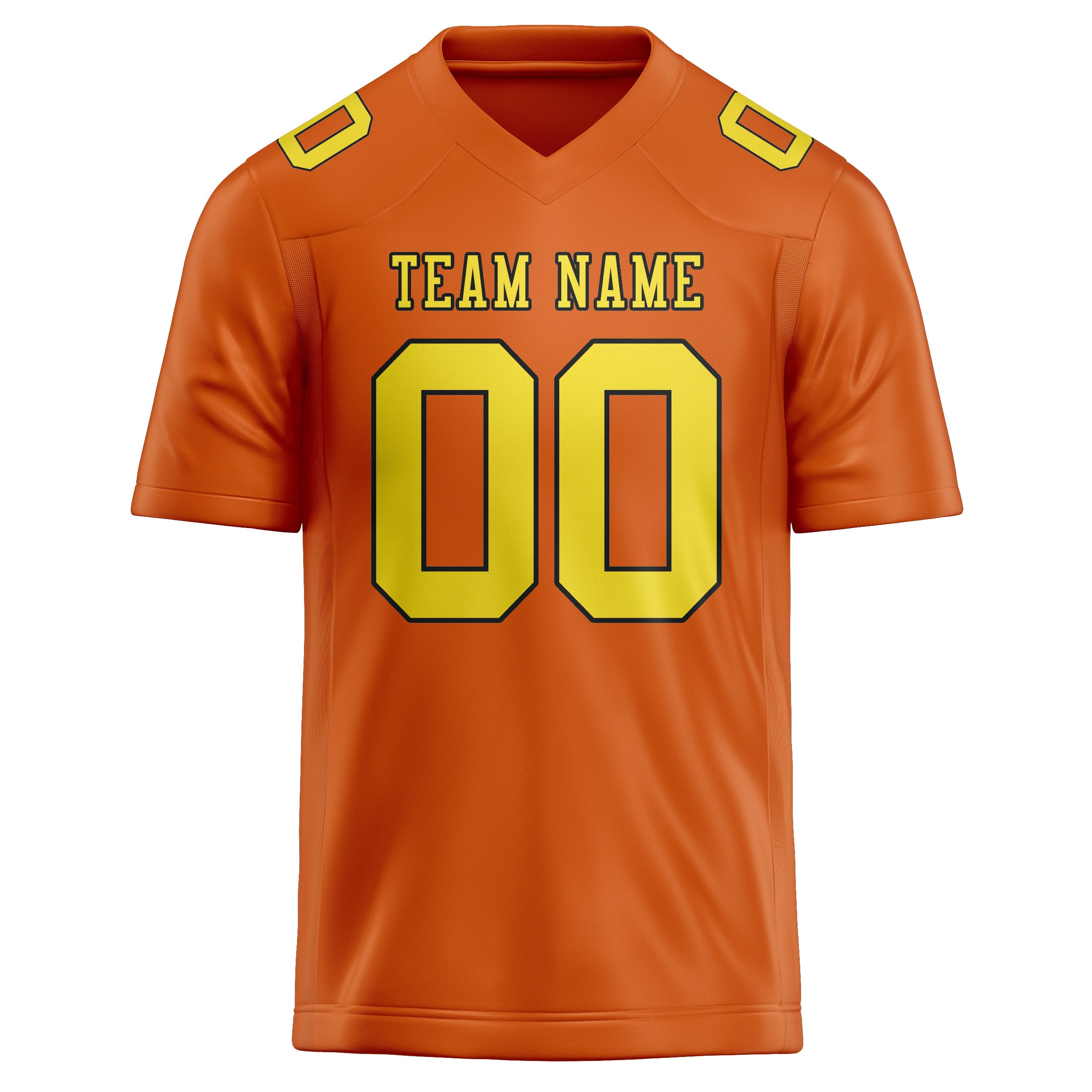 Maglia da rugby arancione giallo pallido professionale personalizzata