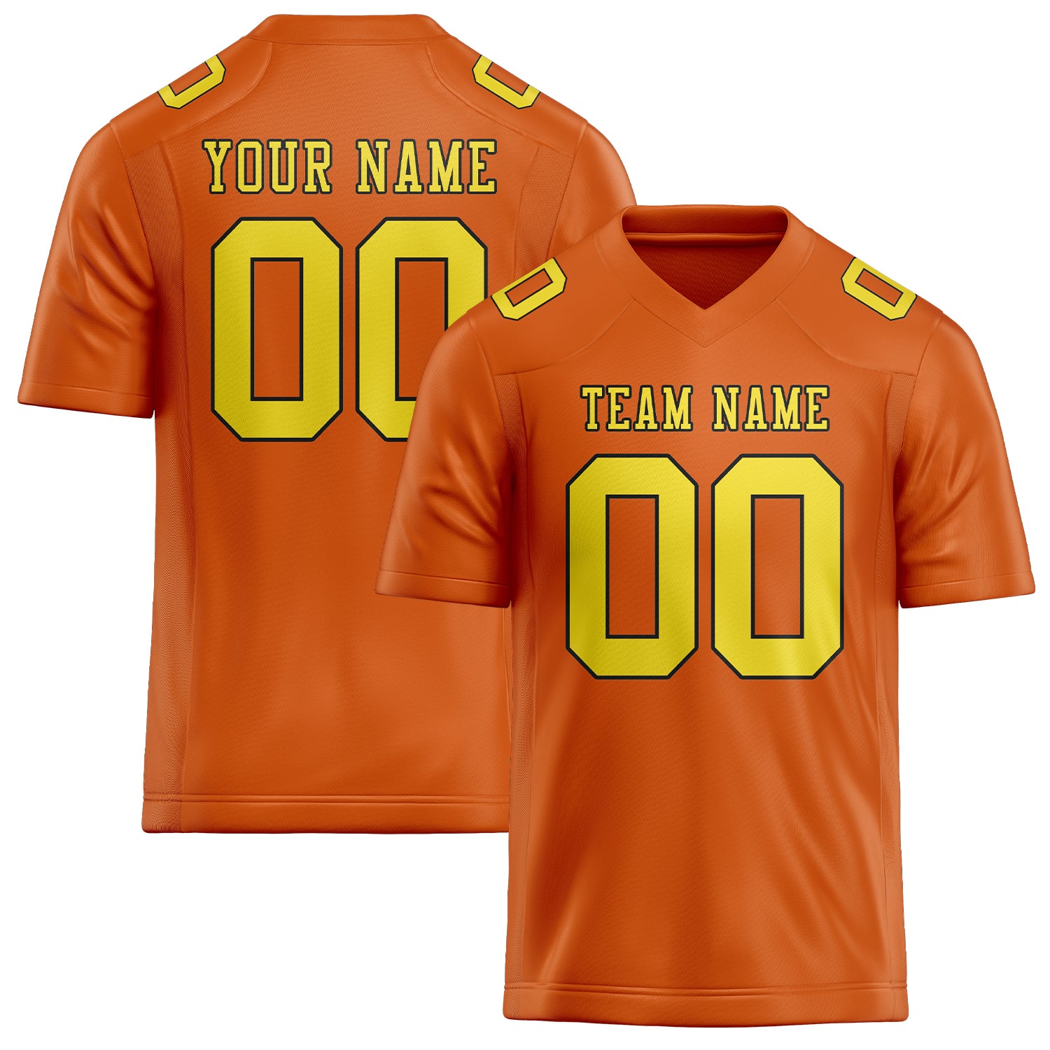 Maglia da rugby arancione giallo pallido professionale personalizzata