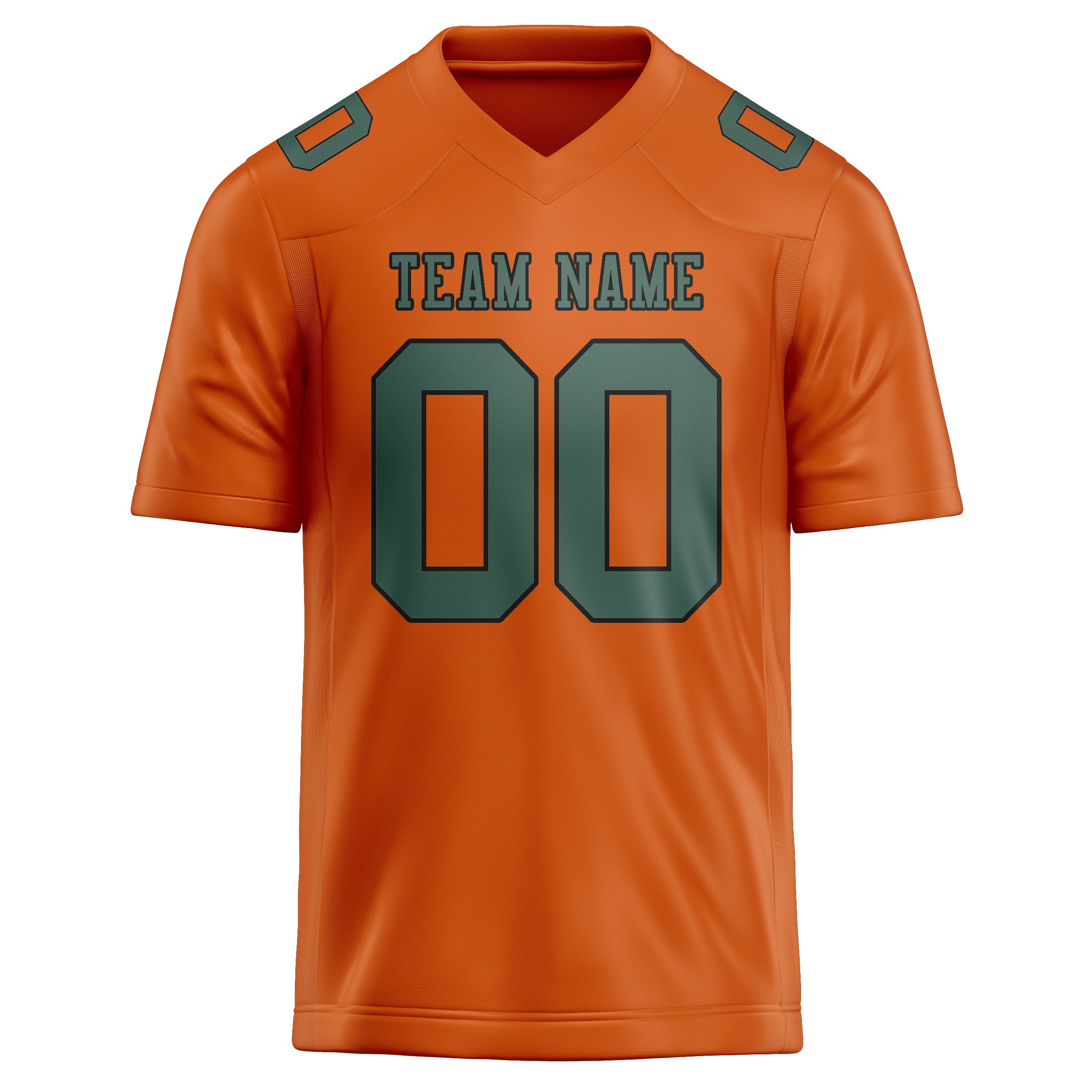 Maglia da rugby arancione e verde acqua personalizzata