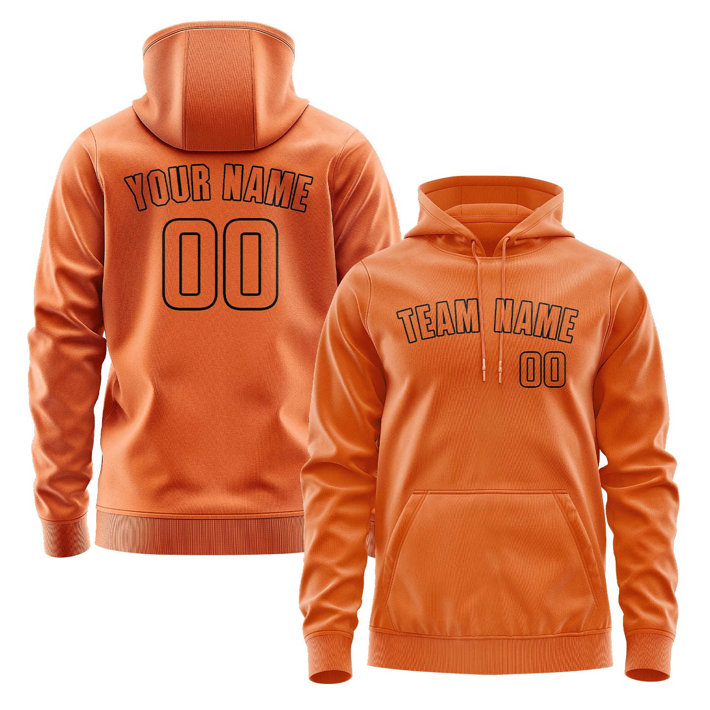 Maßgeschneidertes Orange Orange Hoodie