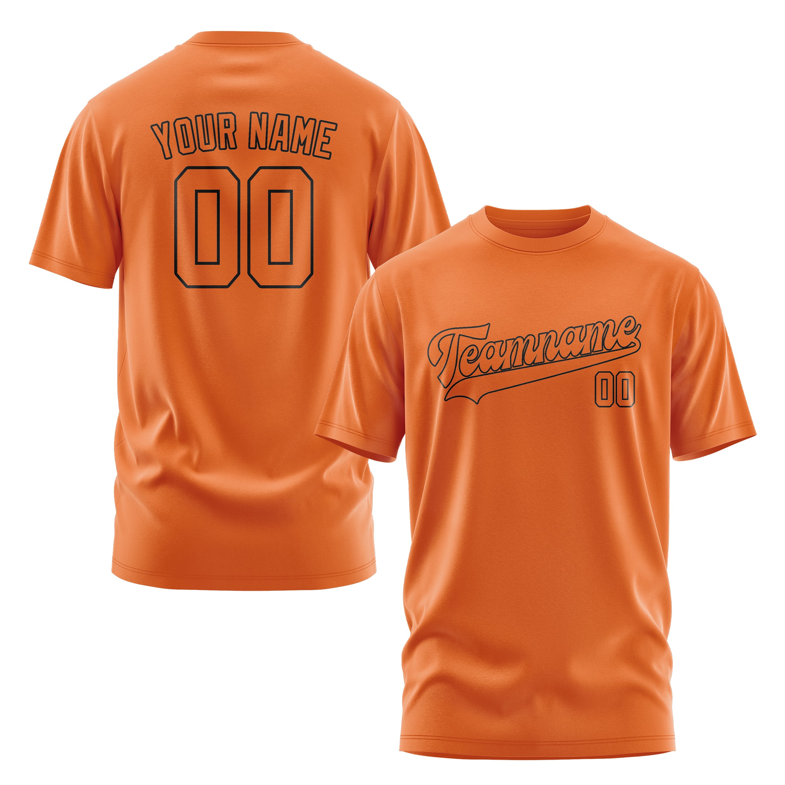Maßgeschneidertes Orange Orange T-Shirt