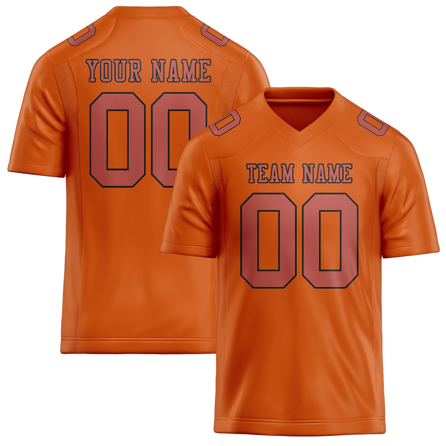 Maglia da rugby professionale personalizzata Orange Copper Rose