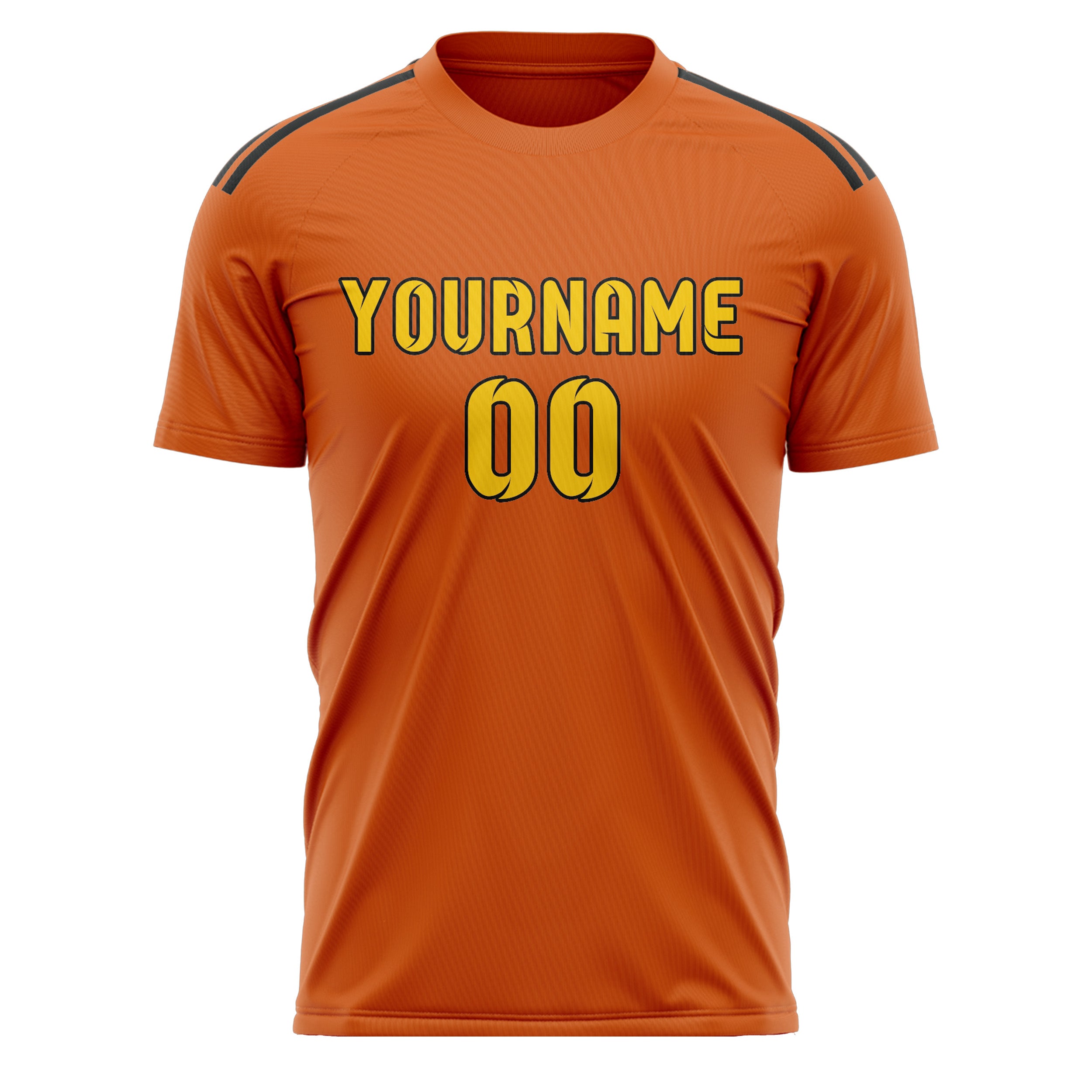 Benutzerdefiniertes Professionelles Orange Gold Fußballtrikot
