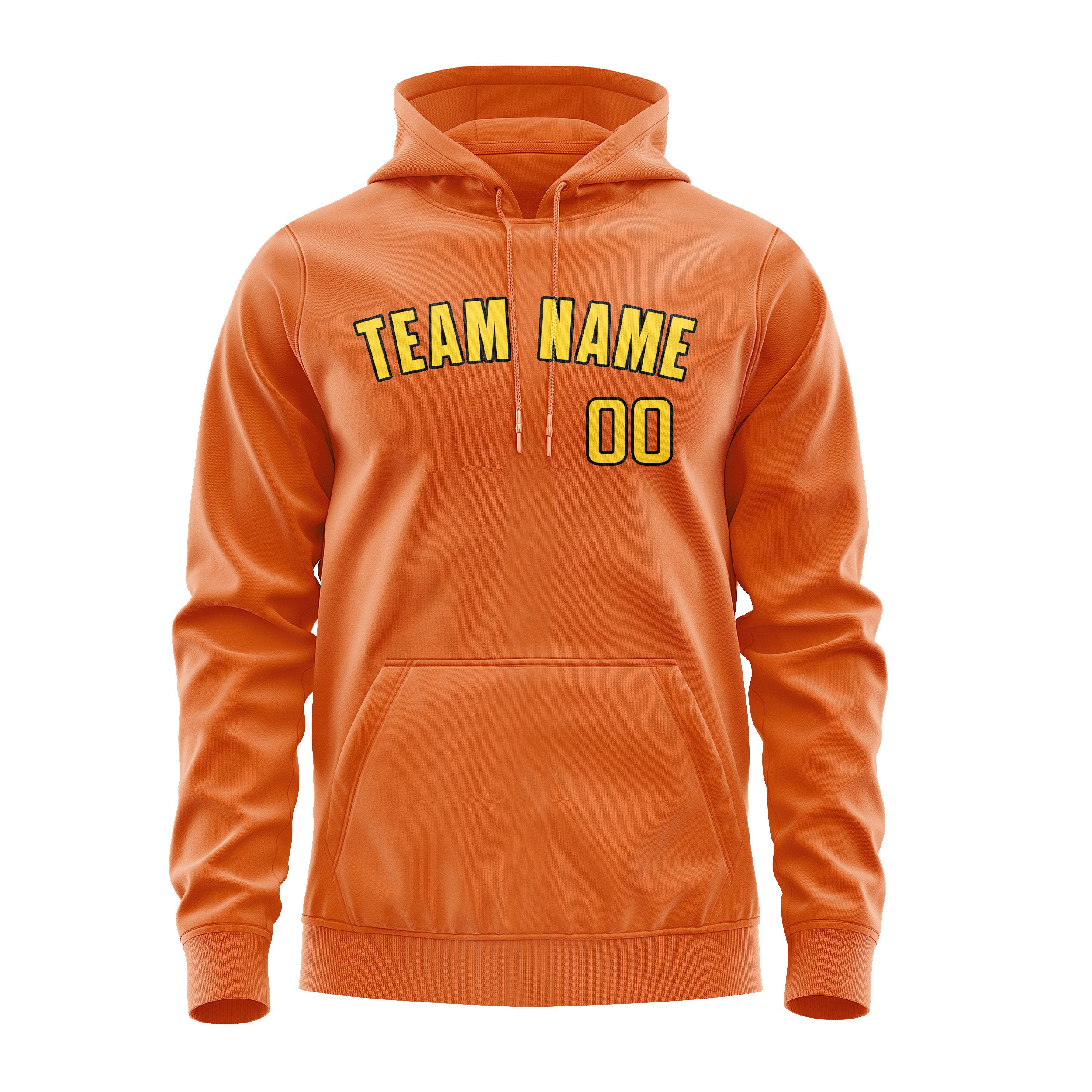 Maßgeschneidertes Orange Gold Hoodie