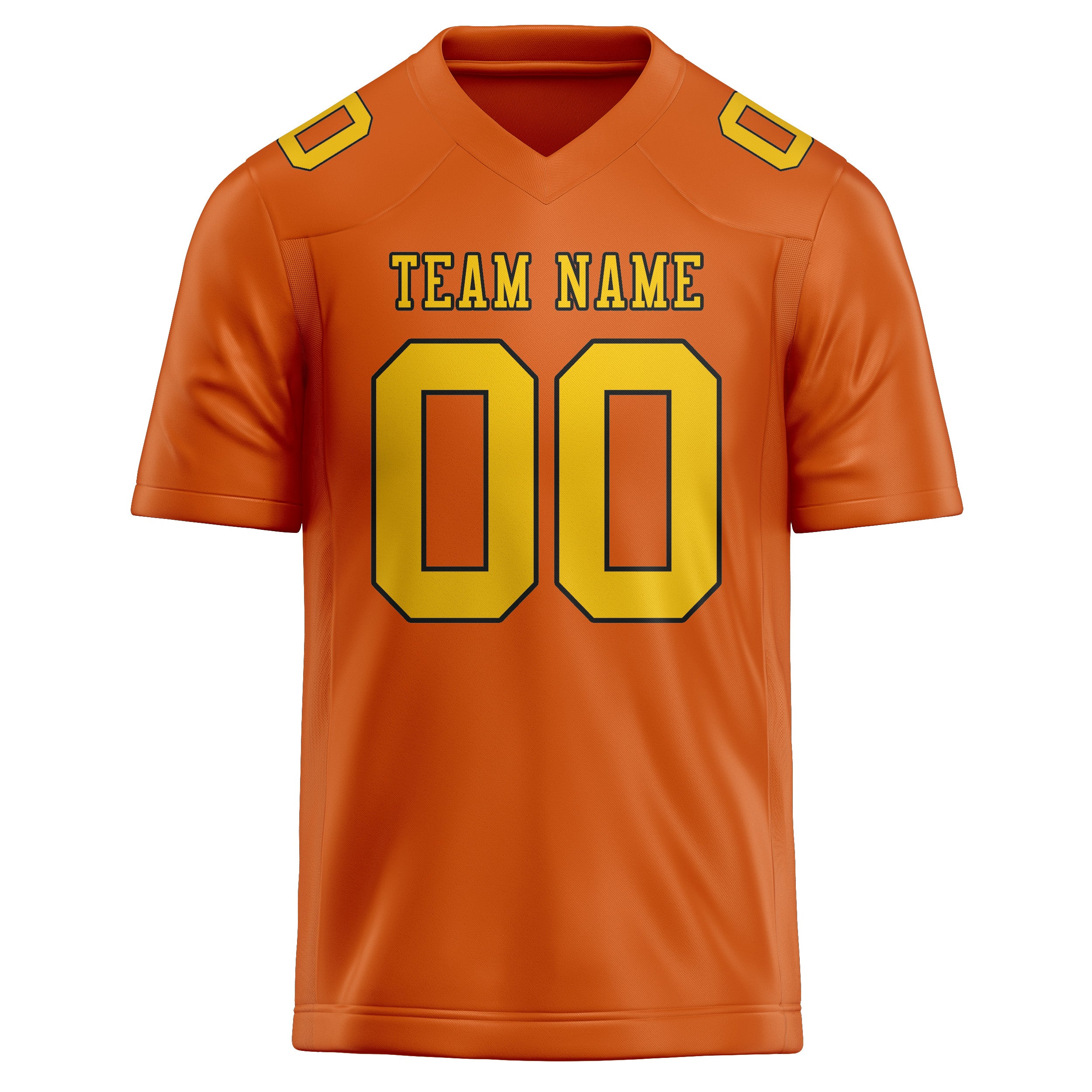 Maglia da rugby arancione oro professionale personalizzata