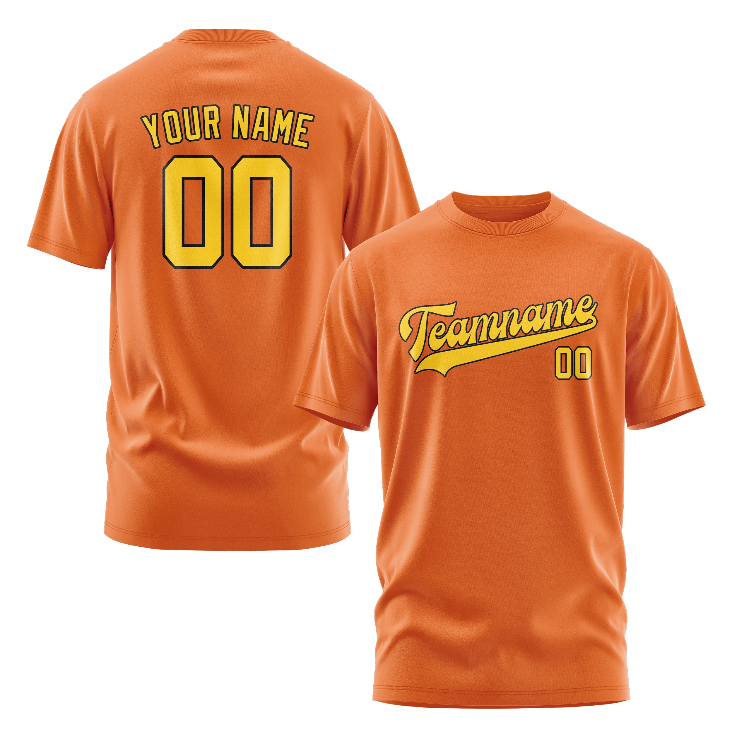 Maßgeschneidertes Orange Gold T-Shirt
