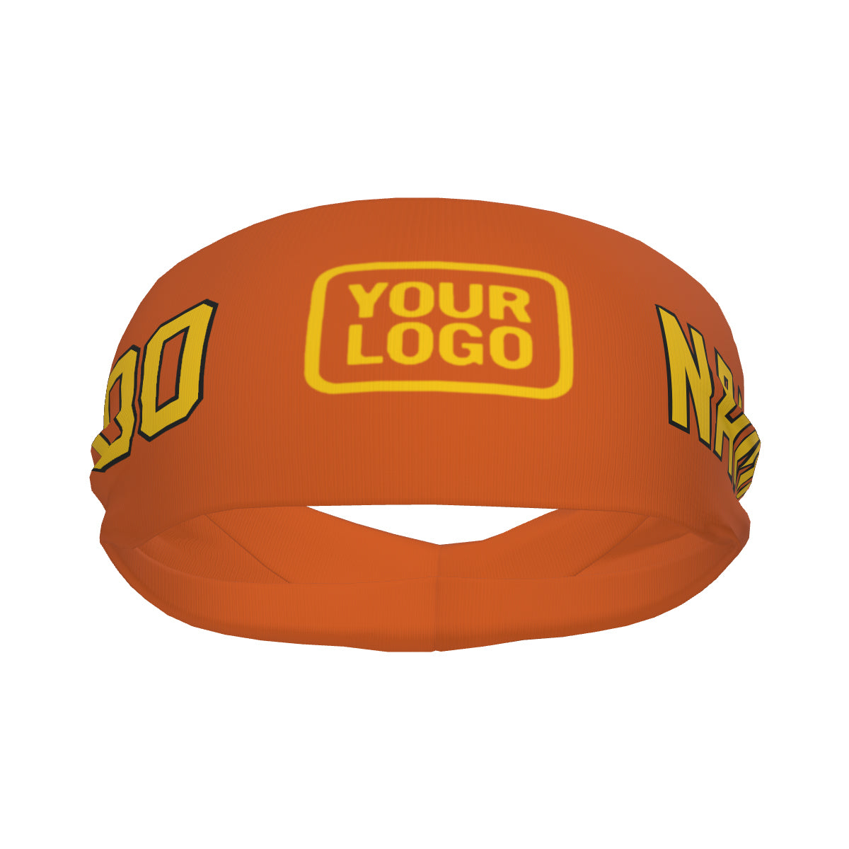 Fascia sportiva personalizzata arancione e oro