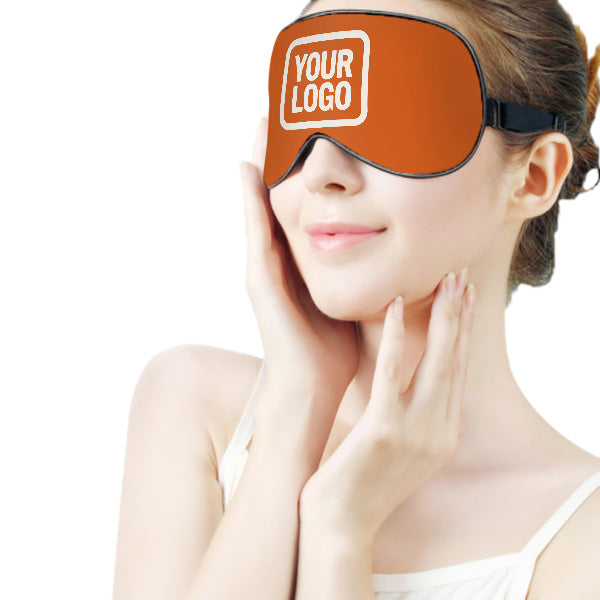 Maßgeschneidertes Orange Weiß Schlafmaske