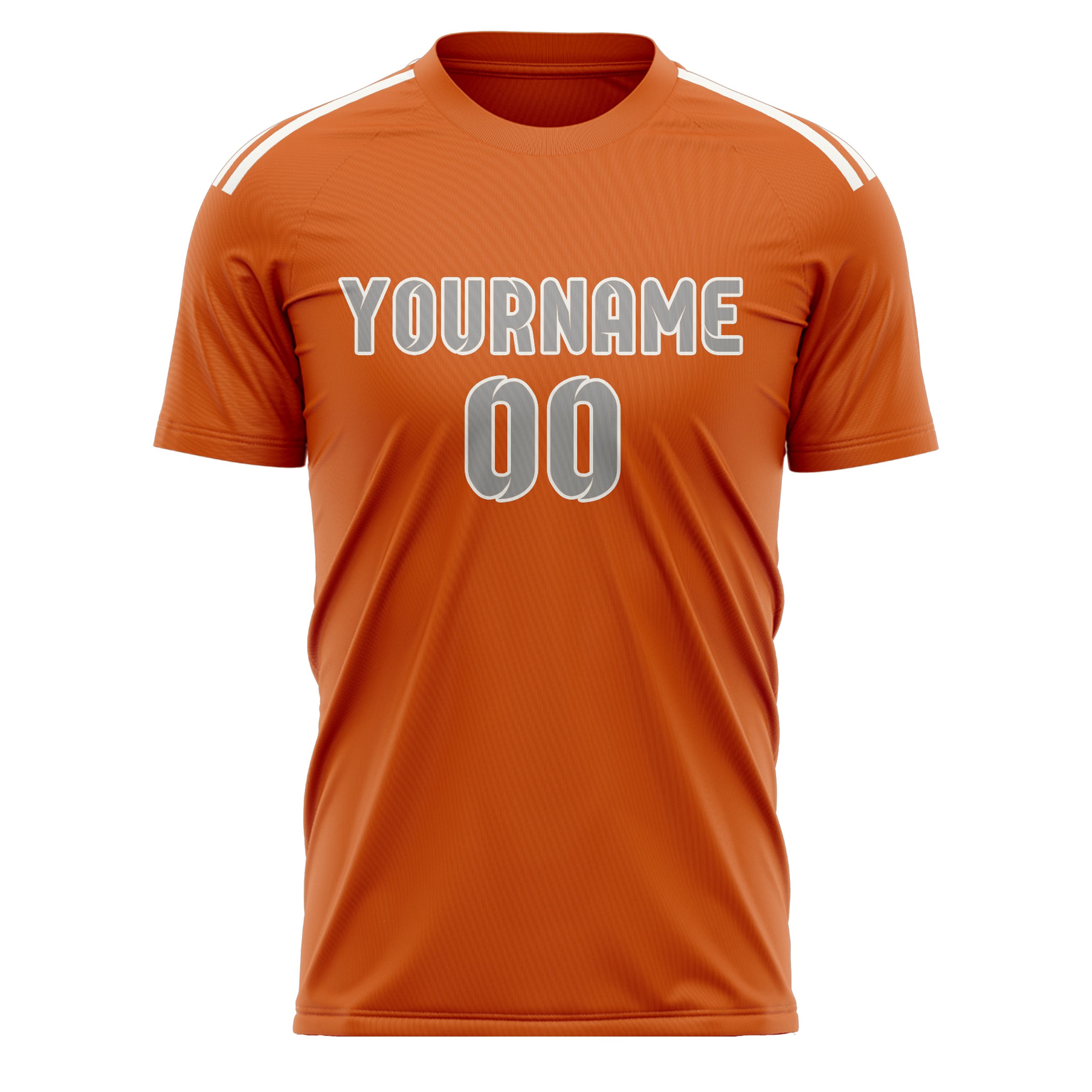 Benutzerdefiniertes Professionelles Orange Grau Fußballtrikot