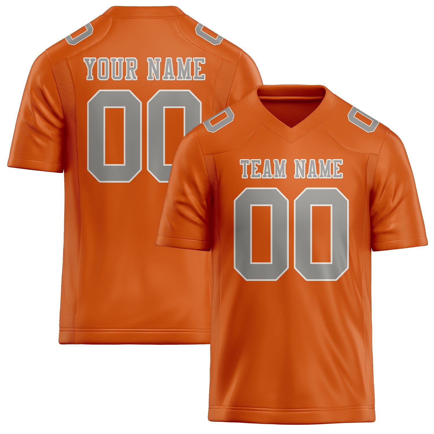 Maglia da rugby arancione grigia professionale personalizzata