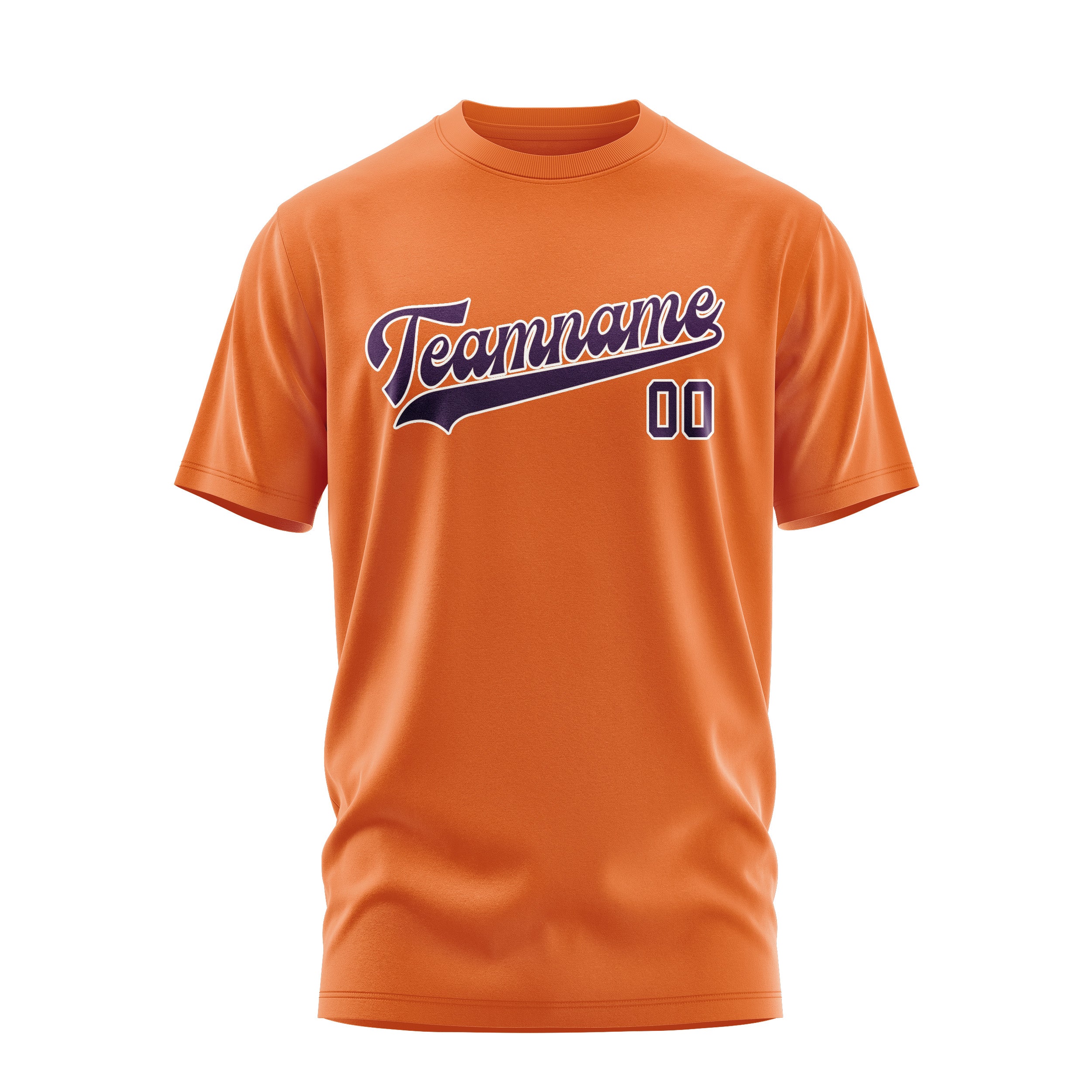 Maßgeschneidertes Orange Lila T-Shirt