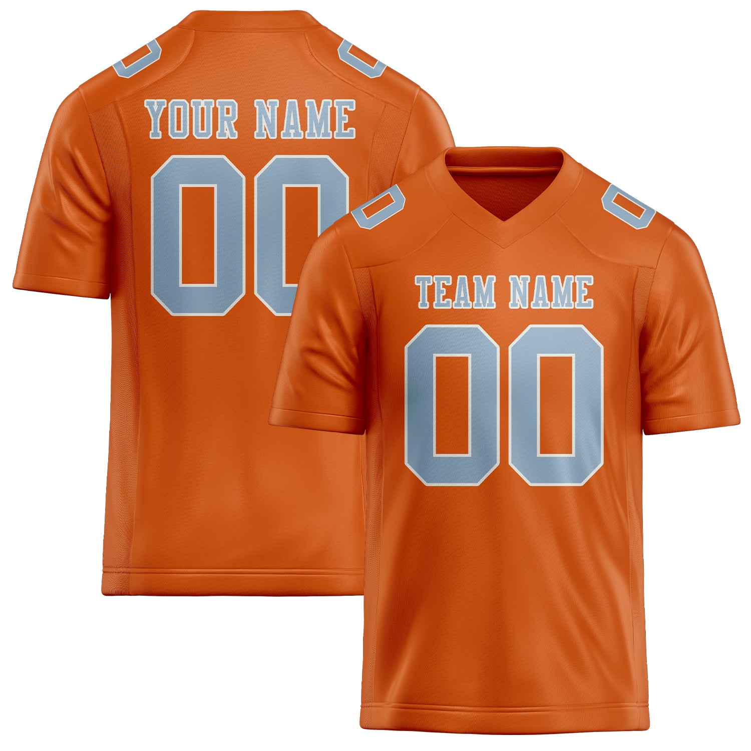 Maglia da rugby arancione e azzurra professionale personalizzata